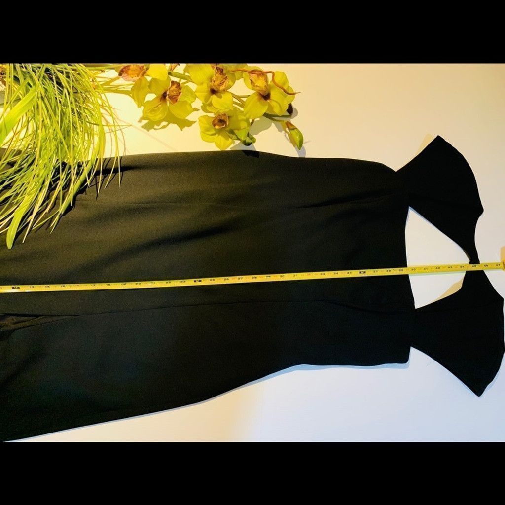Other Krasini Black dress below knee with slit size 10 Size L / US 10 / IT 46 - 7 Thumbnail