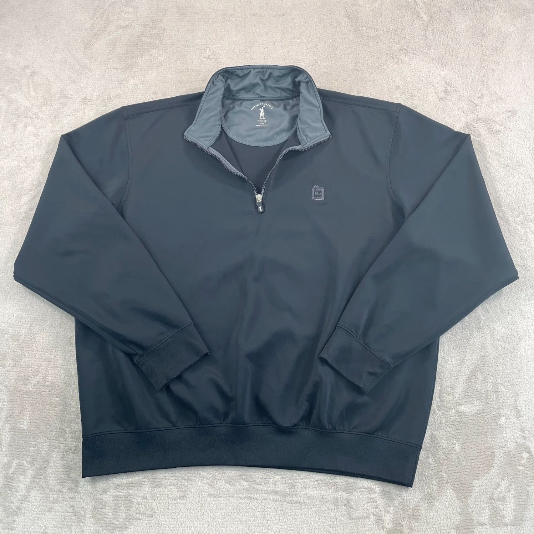 Logo 7 Fairway & Greene Tech 1/4 Zip Pullover Jacket Men 2XL Black Logo Golf Weatherproof Casual Performance Size US XXL / EU 58 / 5 - 4 Thumbnail