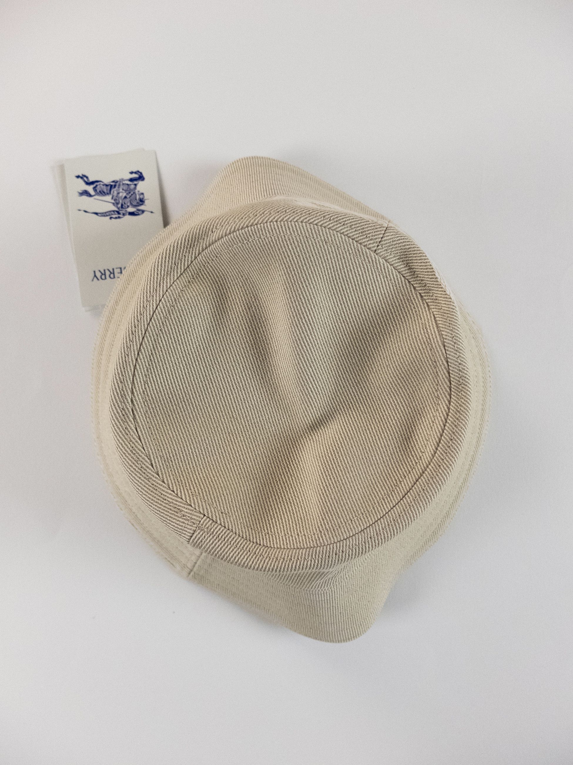 Burberry BURBERRY beige EKD knight logo cotton bucket hat Medium Size ONE SIZE - 7 Thumbnail