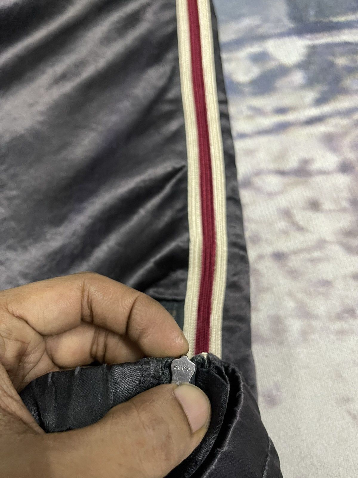 Gucci GUCCI SILK SIDE STRIPES FADED PANTS RARE Size US 29 - 8 Thumbnail