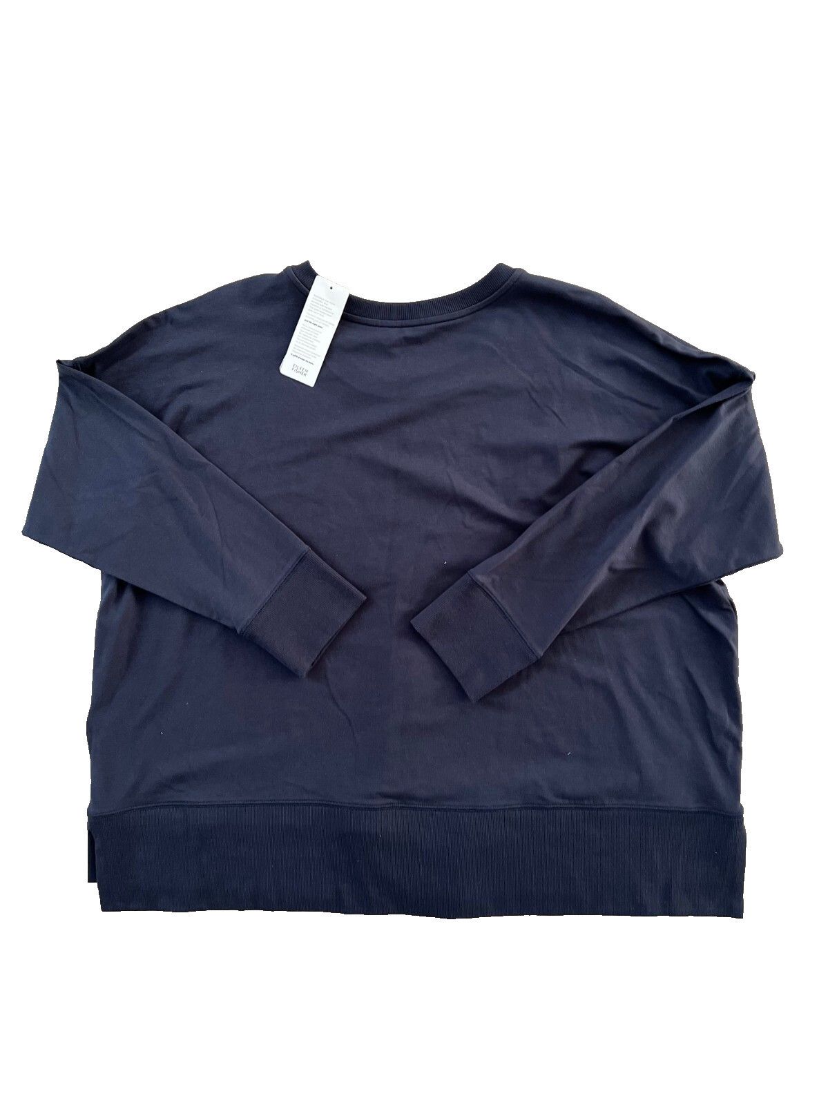 Eileen Fisher Eileen Fisher Traceable Organic Cotton Jersey Top Ocean 1X Size ONE SIZE - 2 Thumbnail
