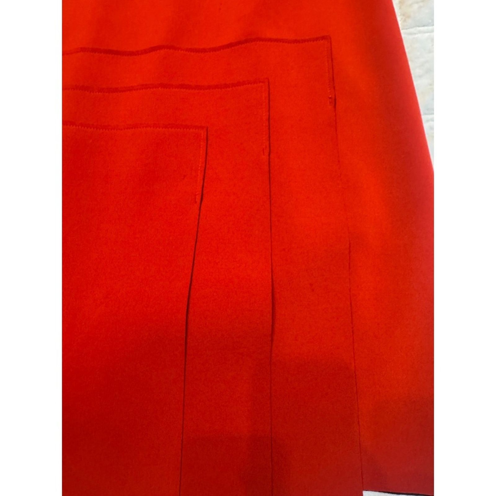 Copes Cop.Copine Red Dress A-Line Midi Pocket Detail Modernist M Size M / US 6-8 / IT 42-44 - 3 Thumbnail