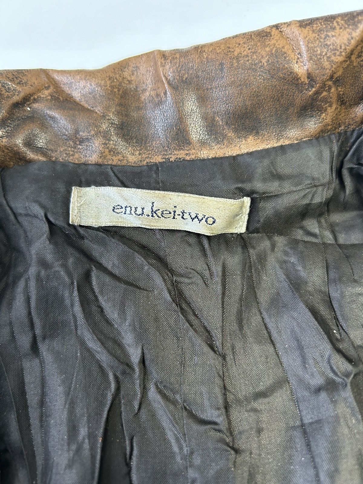 Japanese Brand ENU.KEI.TWO LEATHER JACKET Size M / US 6-8 / IT 42-44 - 4 Thumbnail