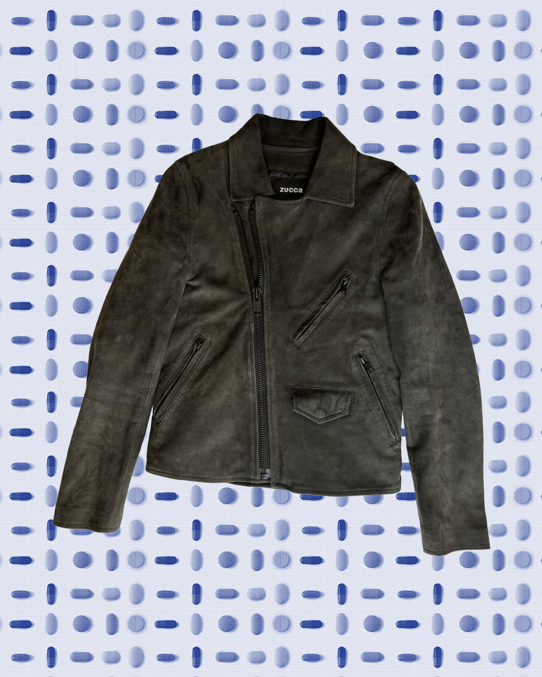Blackmeans × Japanese Brand × Zucca Zucca x Blackmeans Green Suede Biker Jacket Size S / US 4 / IT 40 - 1 Thumbnail
