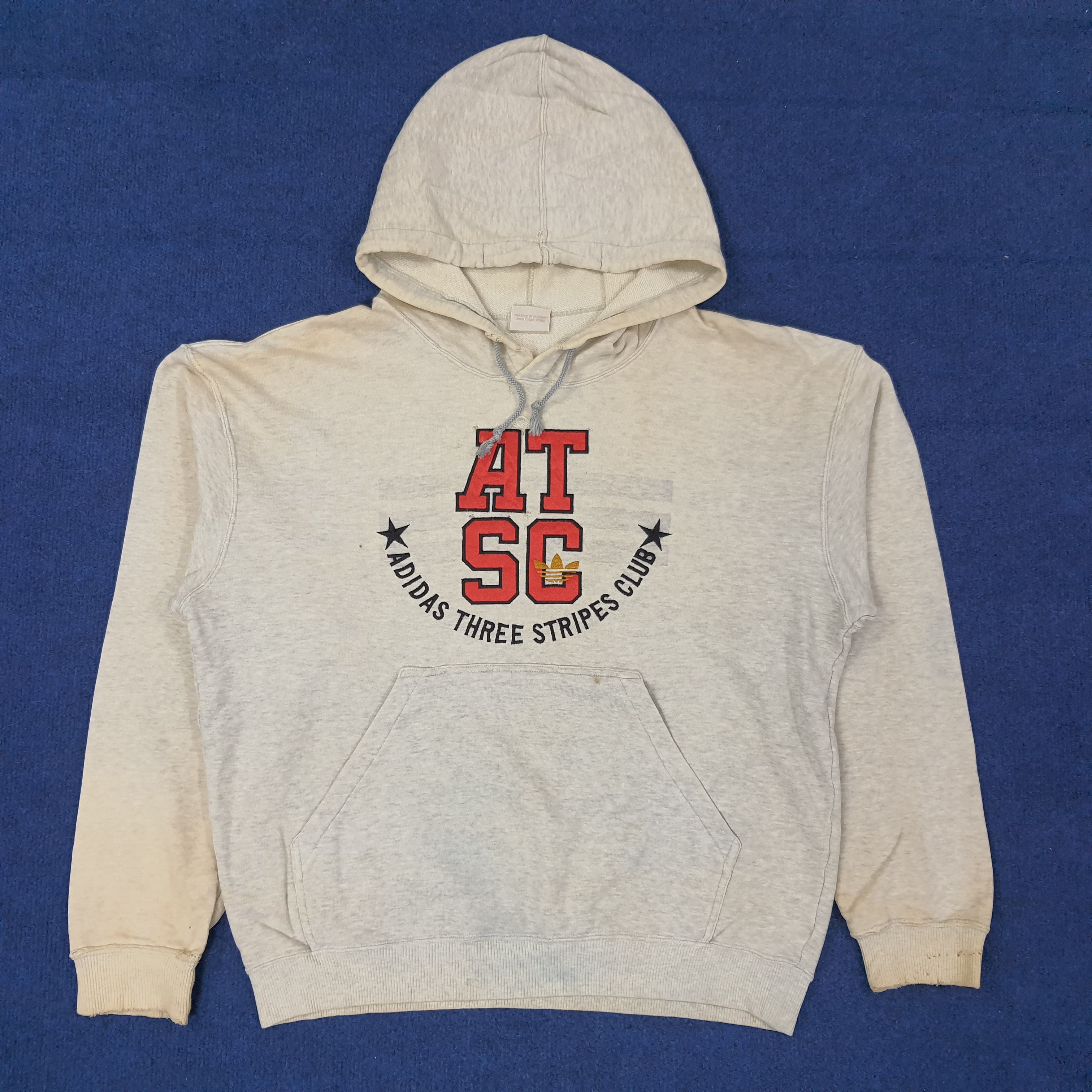 Adidas Vintage Descente Adidas Three Stripes Club Hoodie C225N15 Size L / US 10 / IT 46 - 1 Thumbnail