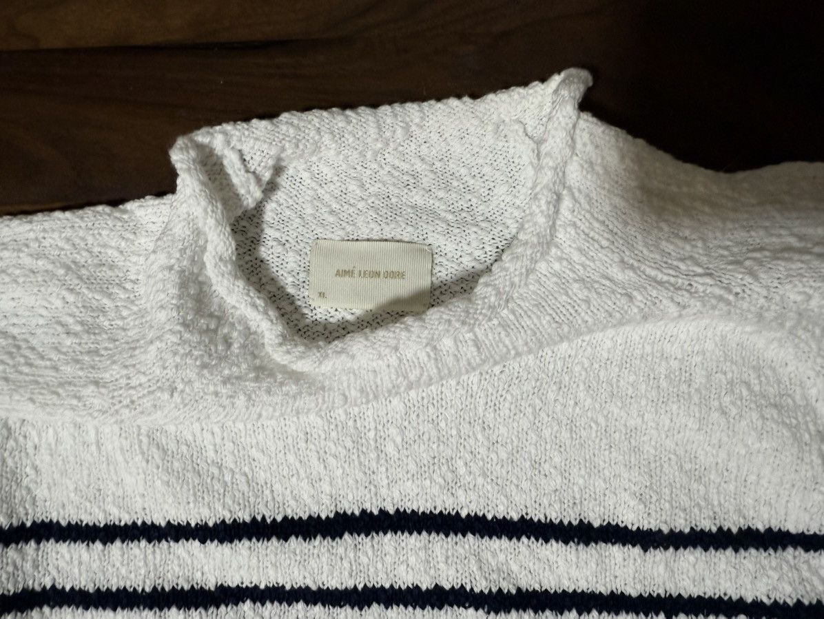 Aime Leon Dore Aime Leon Dore Nautical Rollneck Sweater Navy/White Stripe Size US XL / EU 56 / 4 - 4 Thumbnail