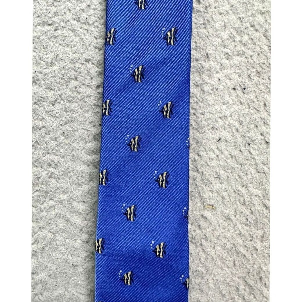 Ralph Lauren Lauren Ralph Lauren Necktie Adult One Size Blue Fish 100% Silk Tie Mens Size 44L - 5 Thumbnail