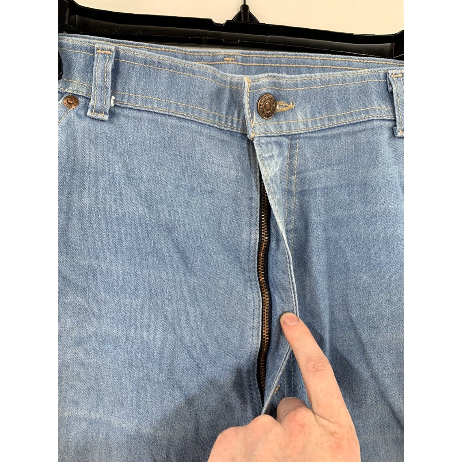 Levi's VINTAGE Levi’s Action Jeans Size 39x30 Blue USA Made High Rise Light Wash Jeans Mens 39 Blue USA High Rise Straight Size US 39 - 3 Thumbnail