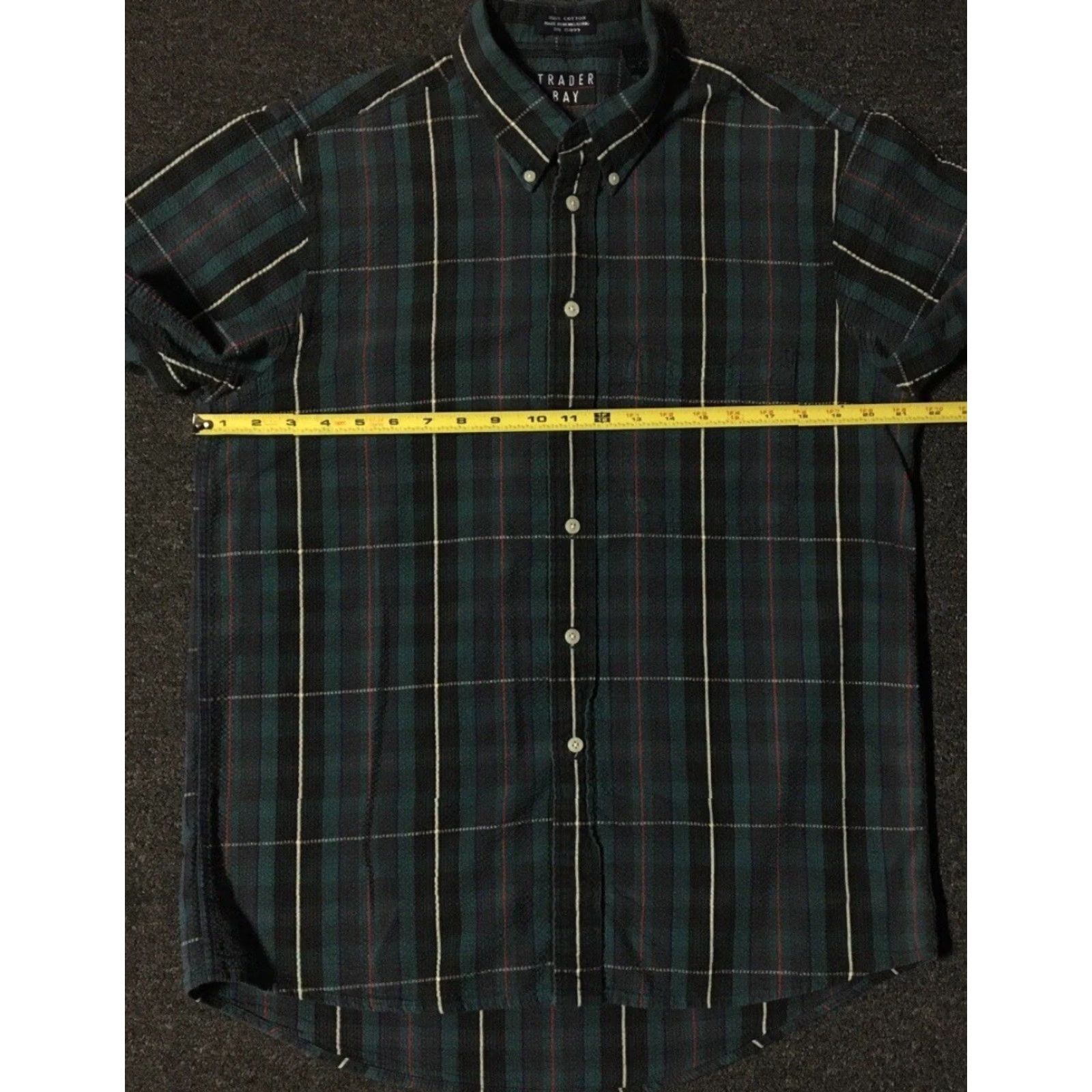 Vintage VINTAGE 90s Striped Textured Button-Up Shirt M Surf Skate Beach Grunge AOP Vaporwave OP 80s Mens Green Short Sleeve Collared Shirt Size US M / EU 48-50 / 2 - 4 Thumbnail