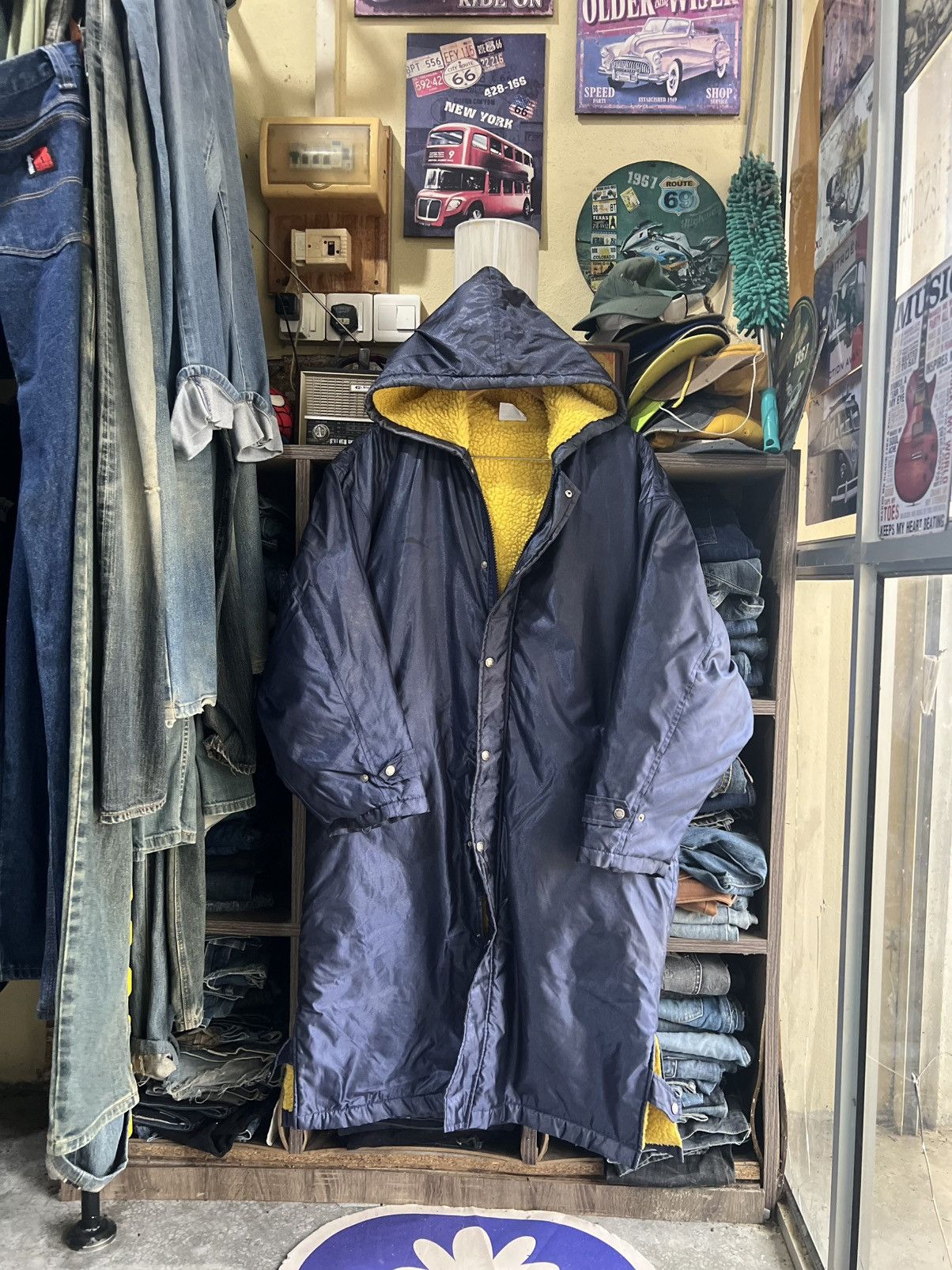 Reebok 🔥Vintage Reebok Sherpa Button Long Jacket Hoodie Size US L / EU 52-54 / 3 - 1 Thumbnail