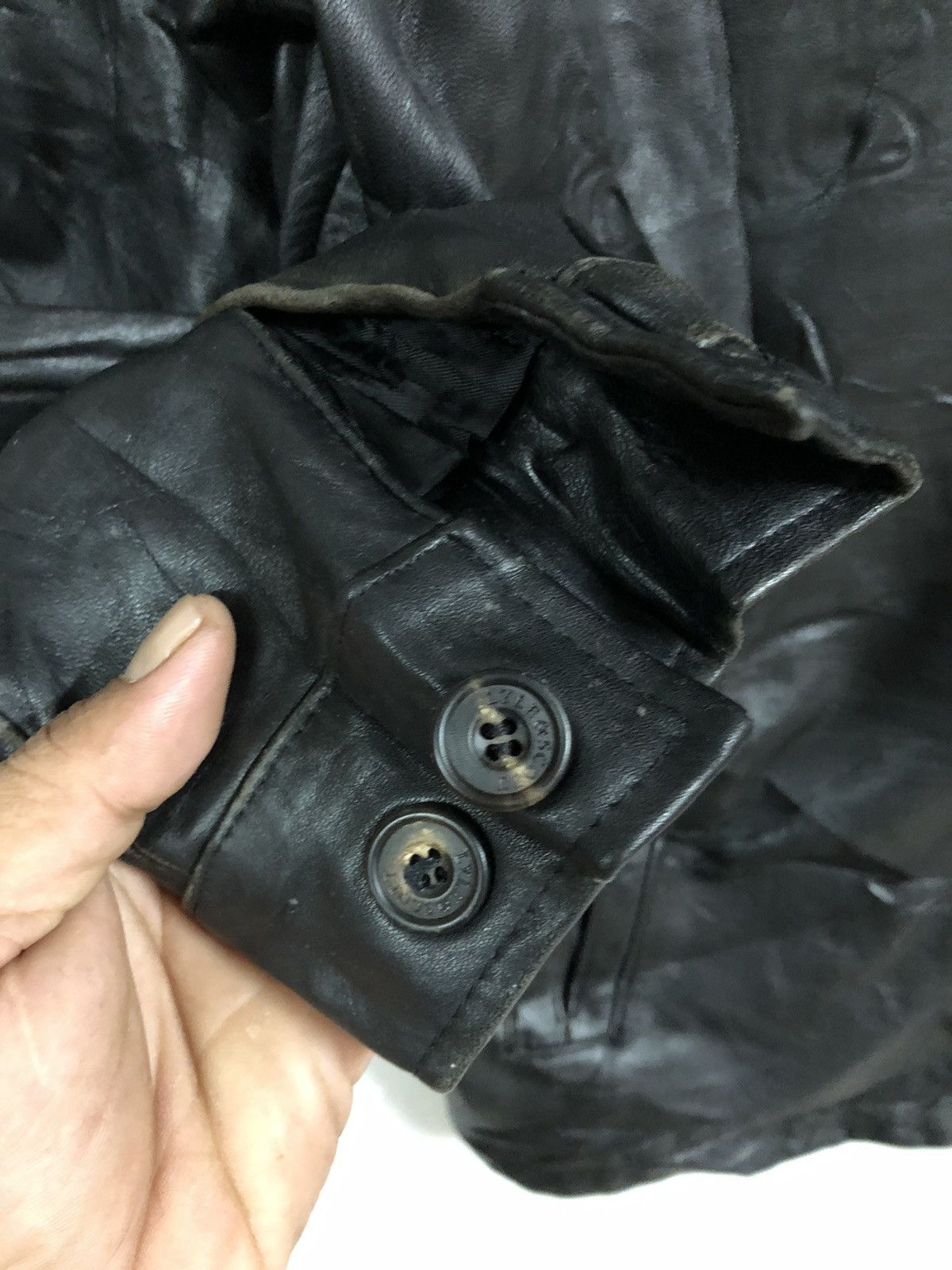 Designer × Lyle & Scott × Vintage Vintage 90’s Lyle & Schott Leather Jacket Zipper Size US M / EU 48-50 / 2 - 7 Thumbnail