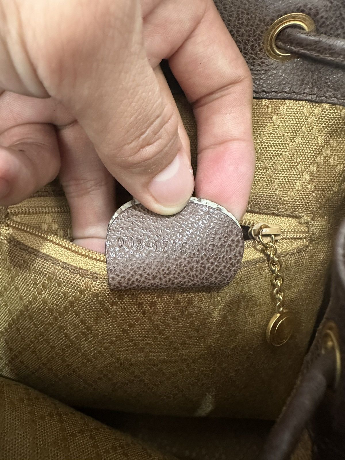 Designer × Gucci Vintage Gucci bamboo suede mini backpack Size ONE SIZE - 9 Thumbnail