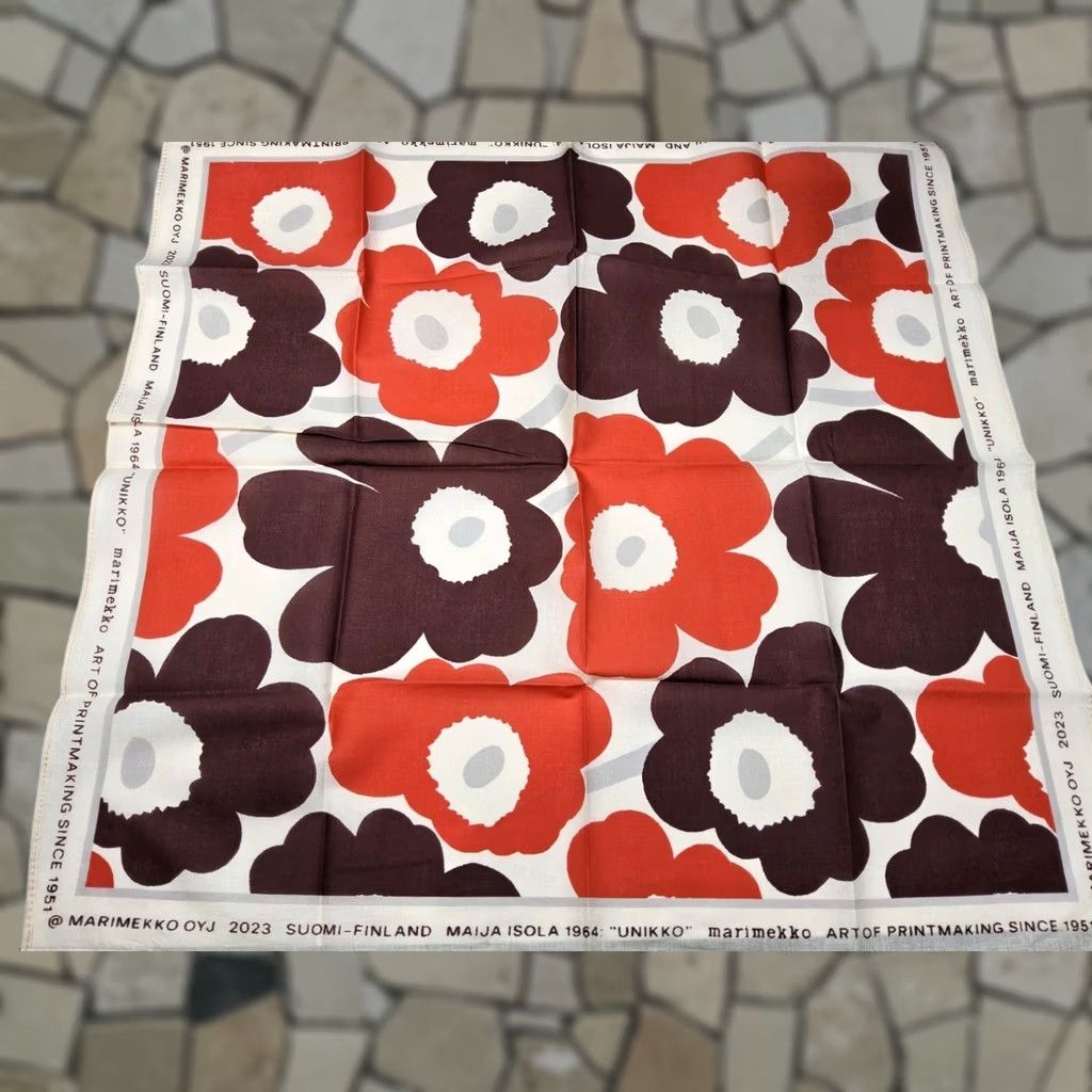 Marimekko Marimekko Scarf Women Multicolor Floral Organic Cotton Kioski Astrilli Unikko Bandana 22x22 Size ONE SIZE - 1 Thumbnail