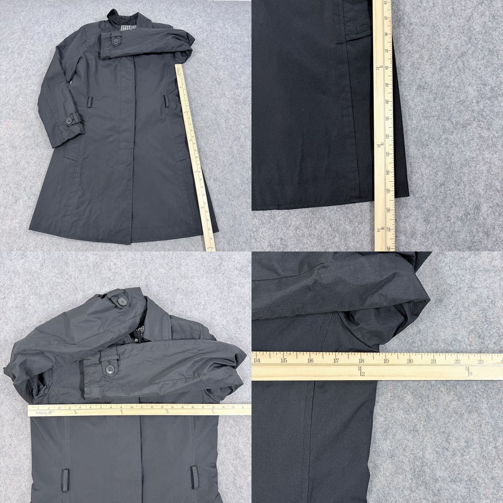 Vintage Weather Tamer Coat Black Women's Size Small Button Front Collar Coat Fit Vintage No Size S / US 4 / IT 40 - 9 Thumbnail
