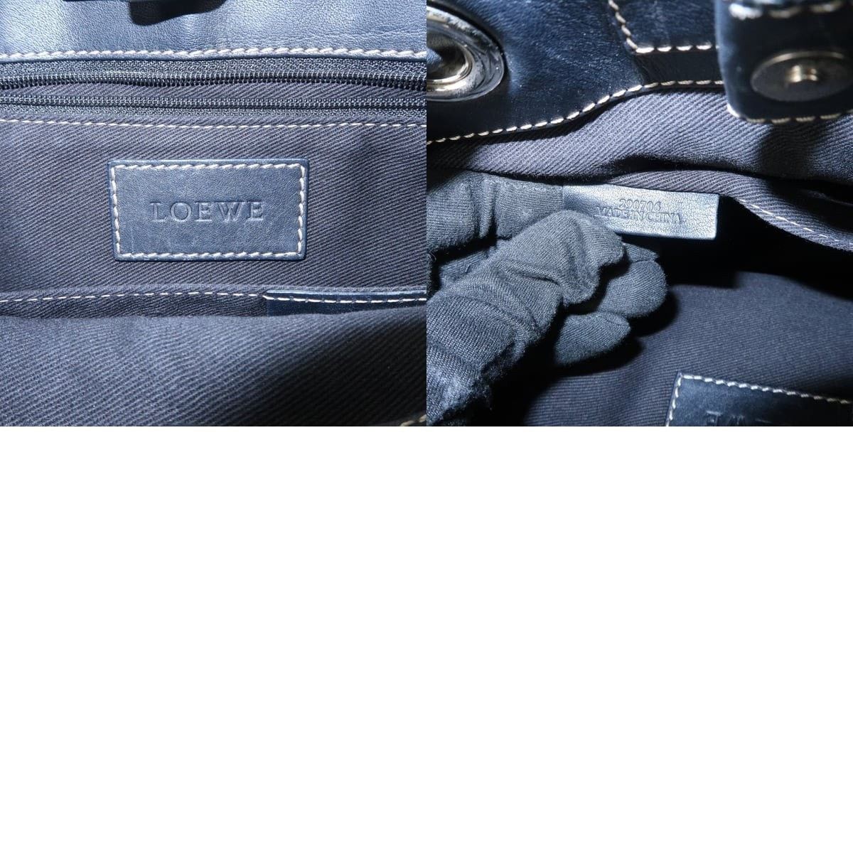 Loewe Loewe Anagram Calfskin Tote Black Size ONE SIZE - 8 Thumbnail