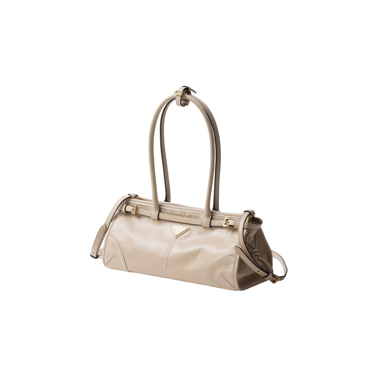 Prada PRADA Bonnie Medium $3500 Travertine Leather Top Handle Bag Size ONE SIZE - 2 Thumbnail