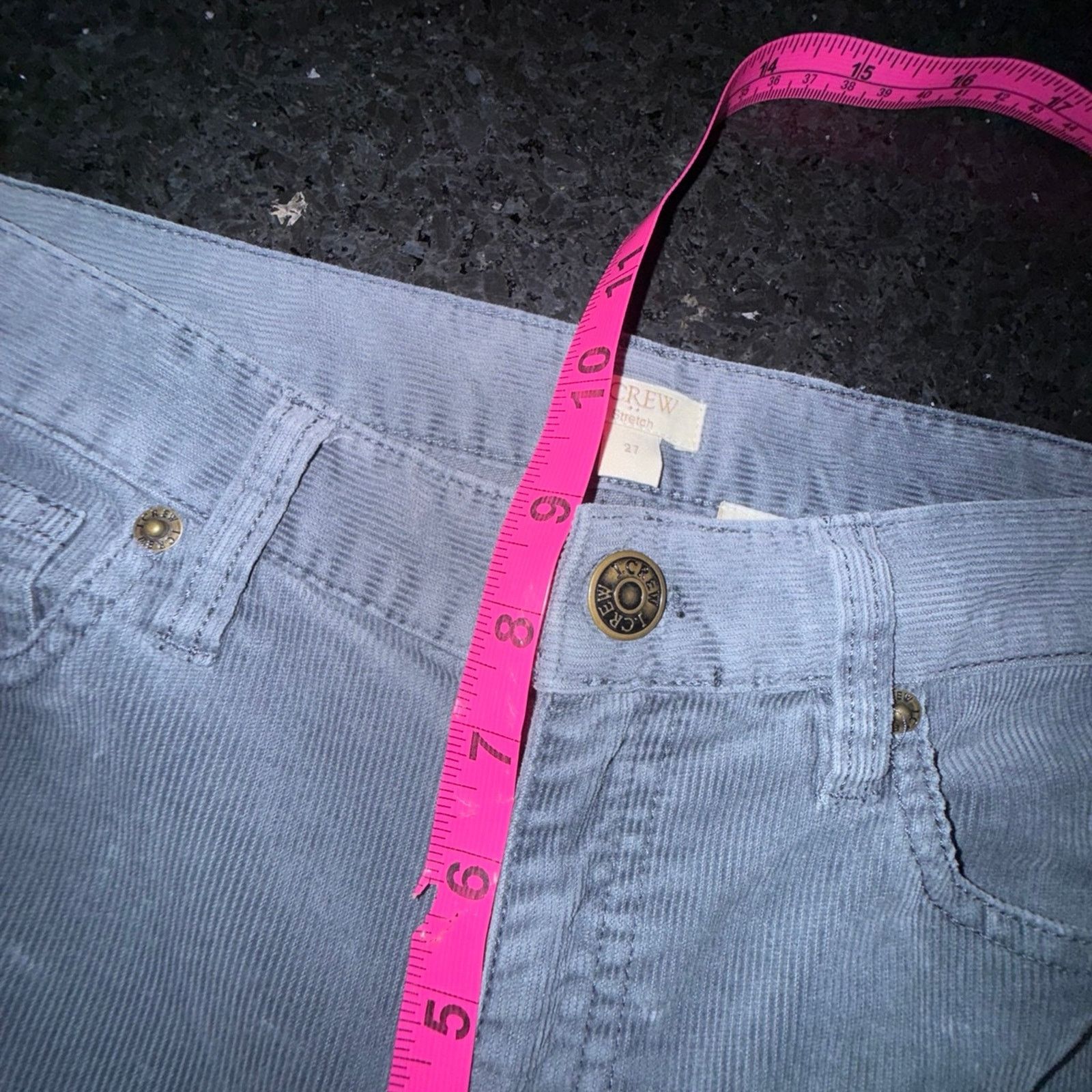 J.Crew J CREW GREY CORDUROY MID RISE STRAIGHT PANTS JEANS SZ 27 Size 27" / US 4 / IT 40 - 11 Thumbnail