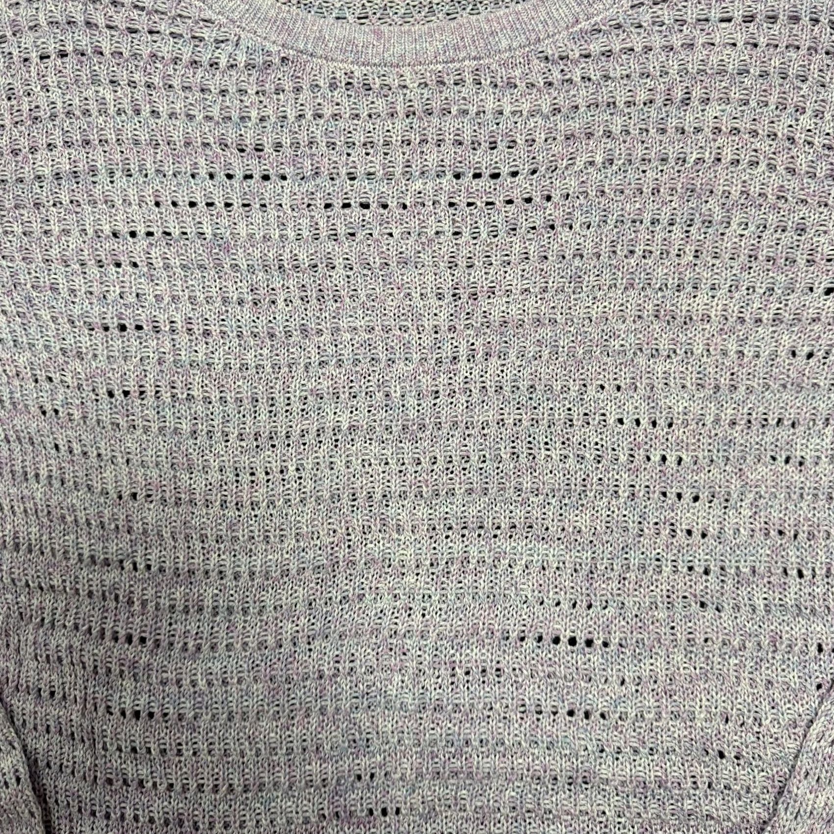 Talbots Talbots Sweater Womens Medium Purple Crew Neck Open-Knit Lightweight Pullover Size M / US 6-8 / IT 42-44 - 2 Thumbnail