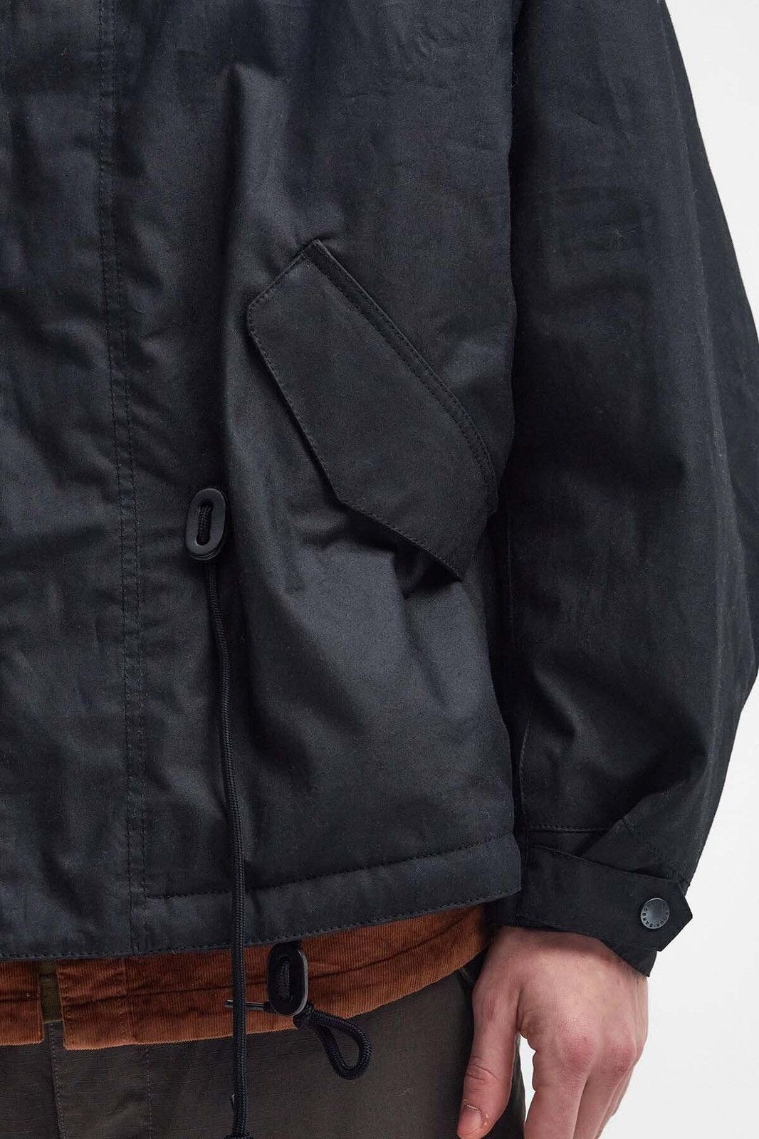 Barbour 🔥RRP715€ NWT Barbour Short Wind Waxed Parka Jacket Size L 🇬🇧🖤 Size US L / EU 52-54 / 3 - 8 Thumbnail