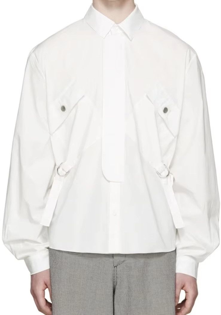 JW Anderson White D-Ring Detail Shirt Size US M / EU 48-50 / 2 - 1 Thumbnail