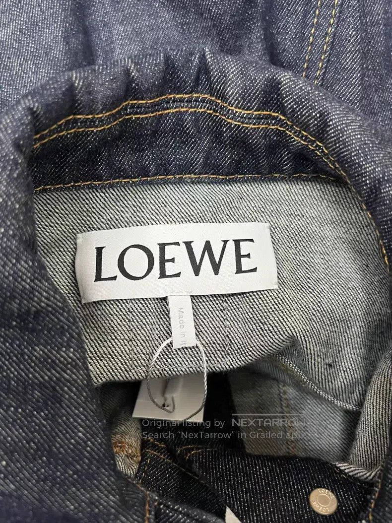Loewe Loewe Leather logo denim jacket Size XXS / US 00 / IT 34 - 4 Thumbnail