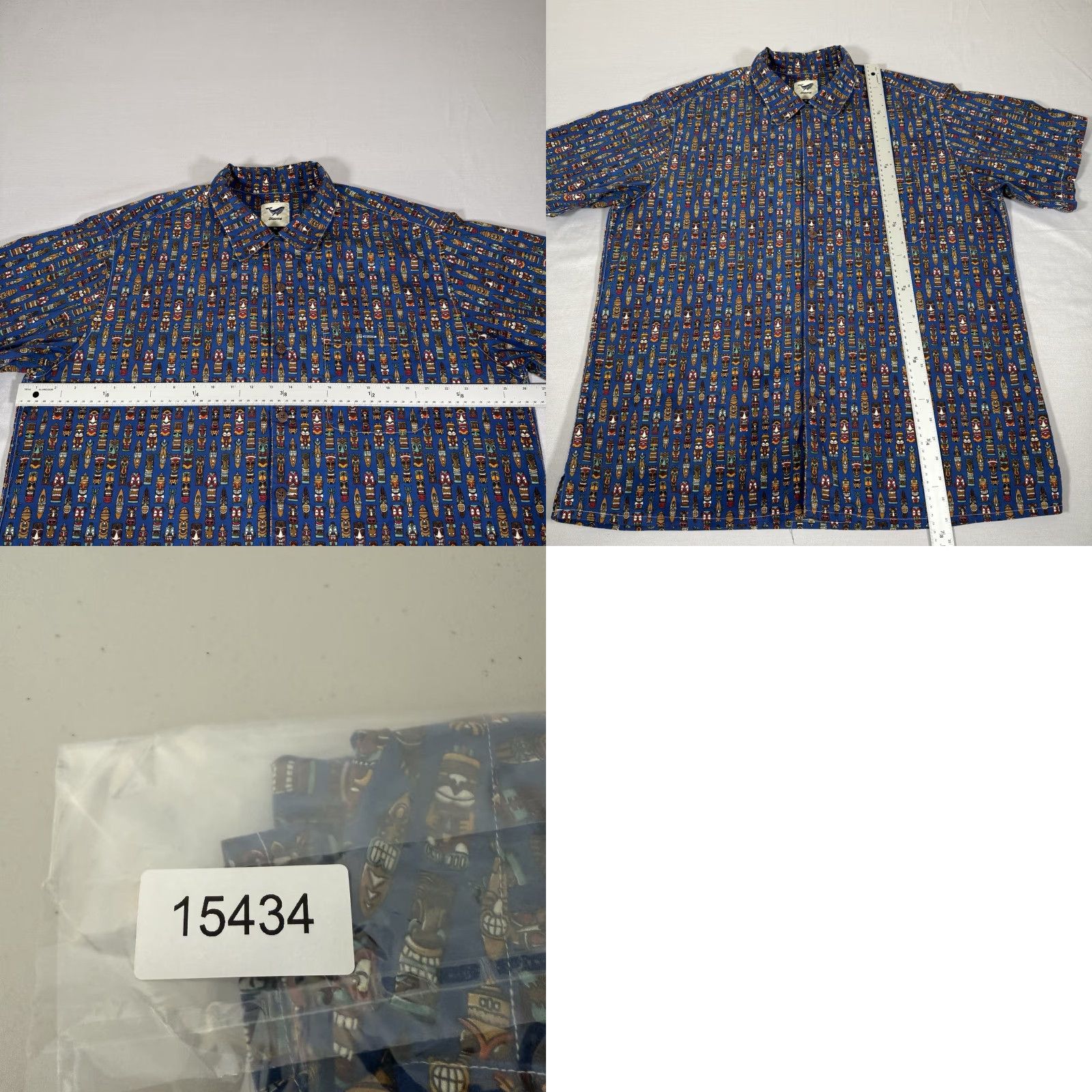 Vintage Yiume Shirt Men XL Blue Hawaiian Tiki Button Up Floral Short Sleeve Beach Preppy Casual Travel Navy Marine Tropical Size US XL / EU 56 / 4 - 8 Thumbnail