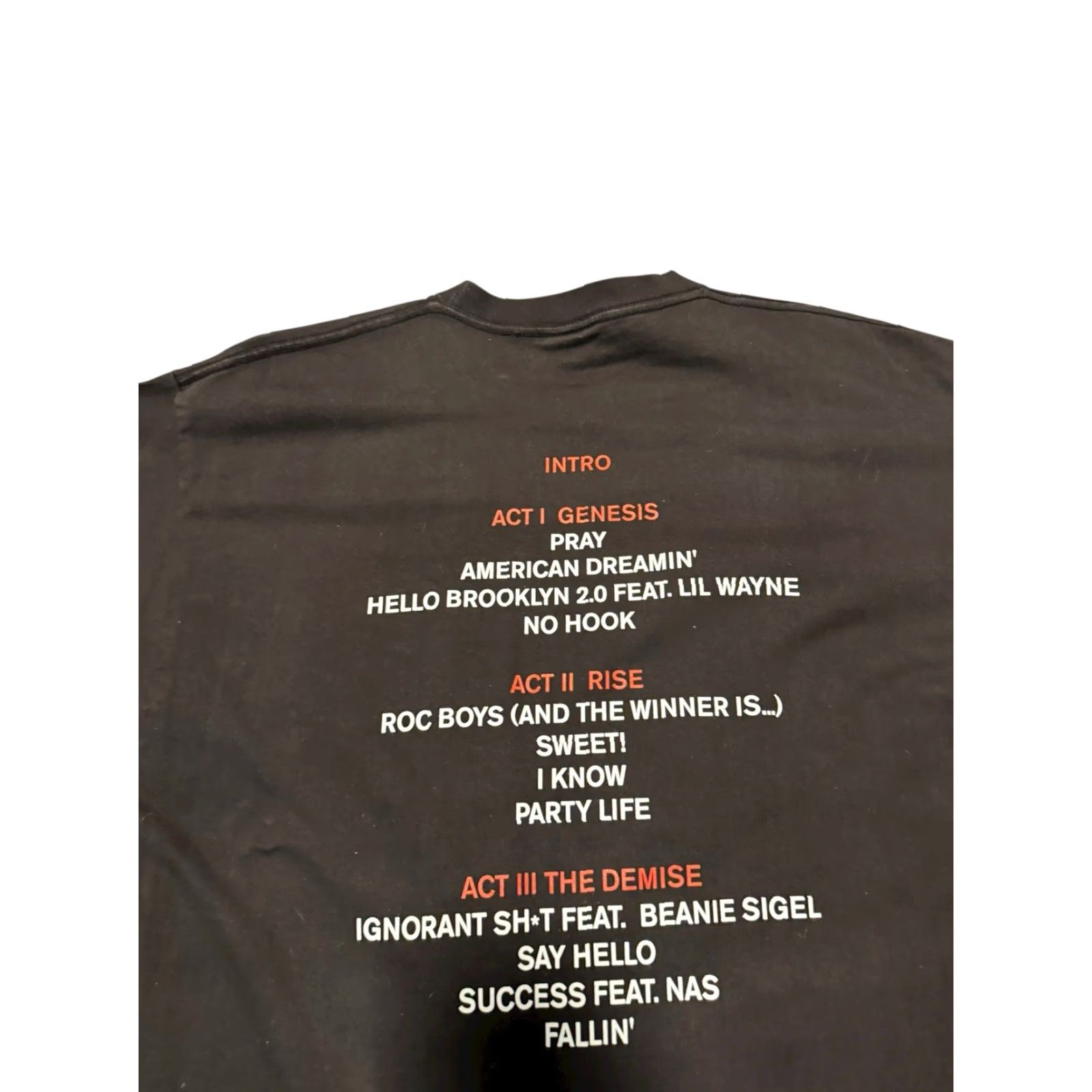 Fruit Of The Loom VINTAGE Jay-Z American Gangster Promo T-Shirt 2XL Album Tracklist Rap Tee 2007 Size US XXL / EU 58 / 5 - 6 Thumbnail