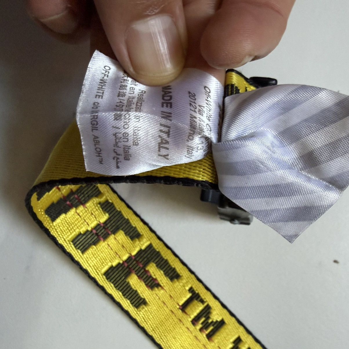 Off-White Off-White SS19 Industrial Belt Yellow/Black Size ONE SIZE - 7 Thumbnail