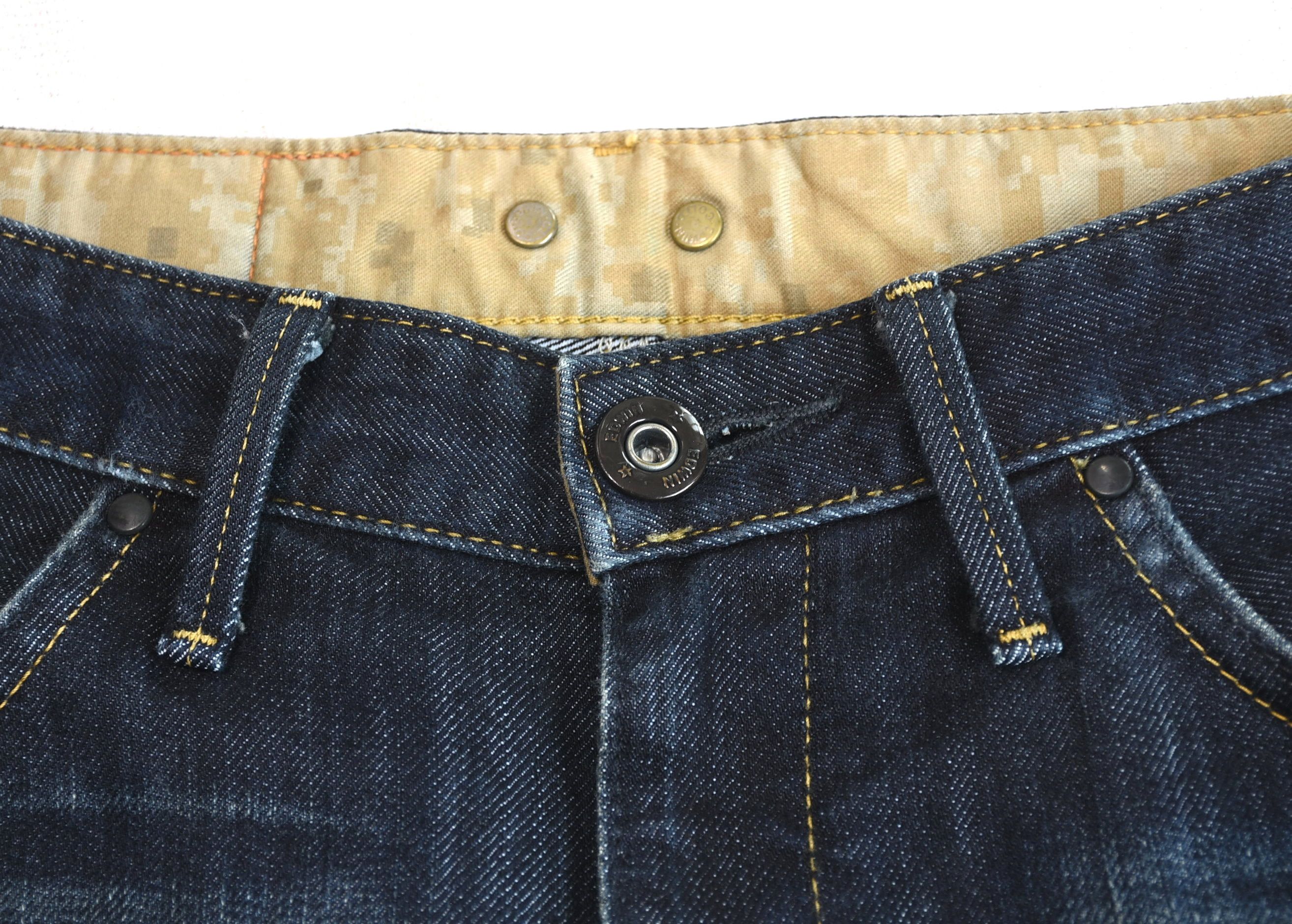 Edwin × Hysteric Glamour × Japanese Brand Edwin Distressed three-dimensional cut denim pants Size US 30 / EU 46 - 4 Thumbnail