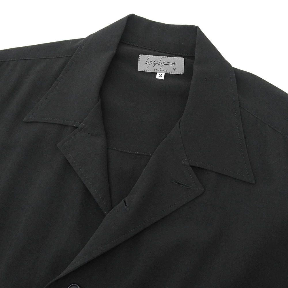 Yohji Yamamoto Yohji Yamamoto POUR HOMME Open Collar Tuxedo Long Shirt Size US M / EU 48-50 / 2 - 5 Thumbnail