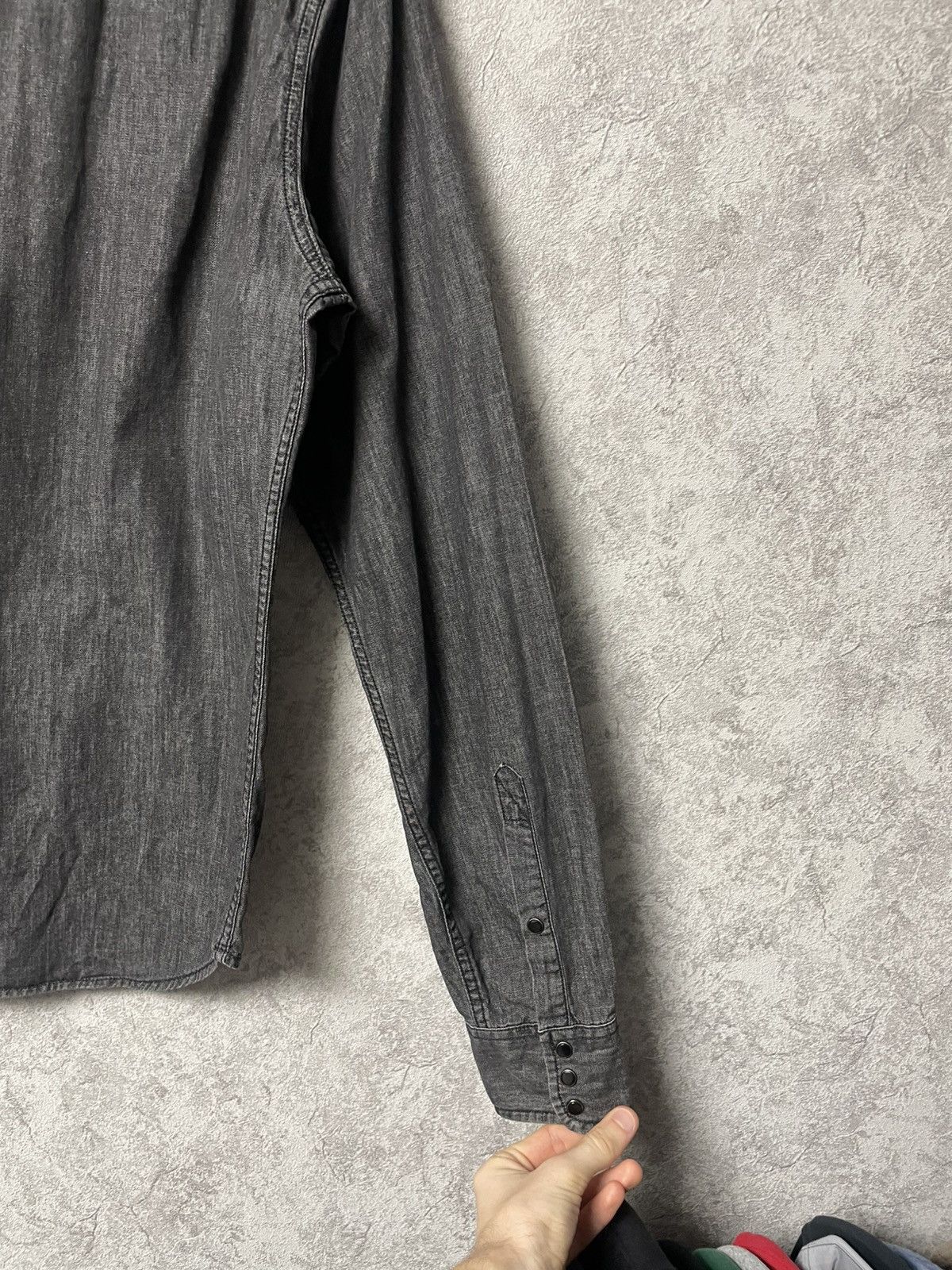 Diesel Vintage Diesel Black Jeans Long Sleeve Snap Button Shirt Size US L / EU 52-54 / 3 - 18 Thumbnail