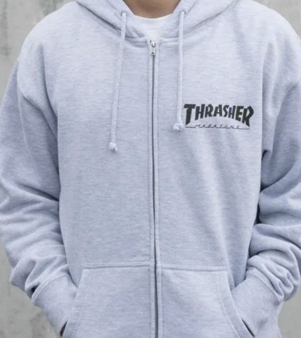 Thrasher Thrasher Mag Gray Zip-Up Hoodie Size US S / EU 44-46 / 1 - 1 Thumbnail