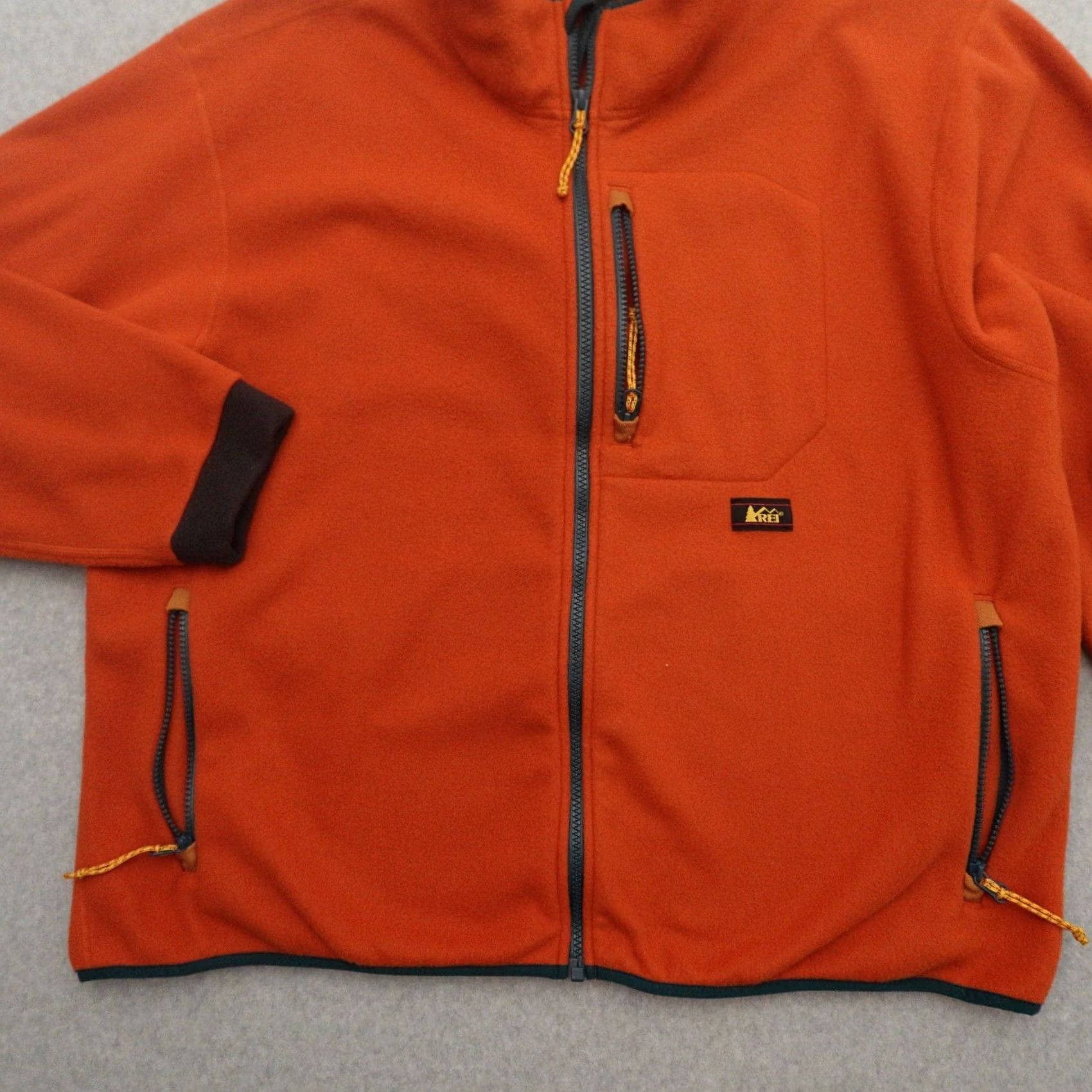 Vintage VINTAGE REI Jacket Womens 1XL Orange Full Zip Fleece with Pockets Outdoor 26x25 Size XL / US 12-14 / IT 48-50 - 6 Thumbnail
