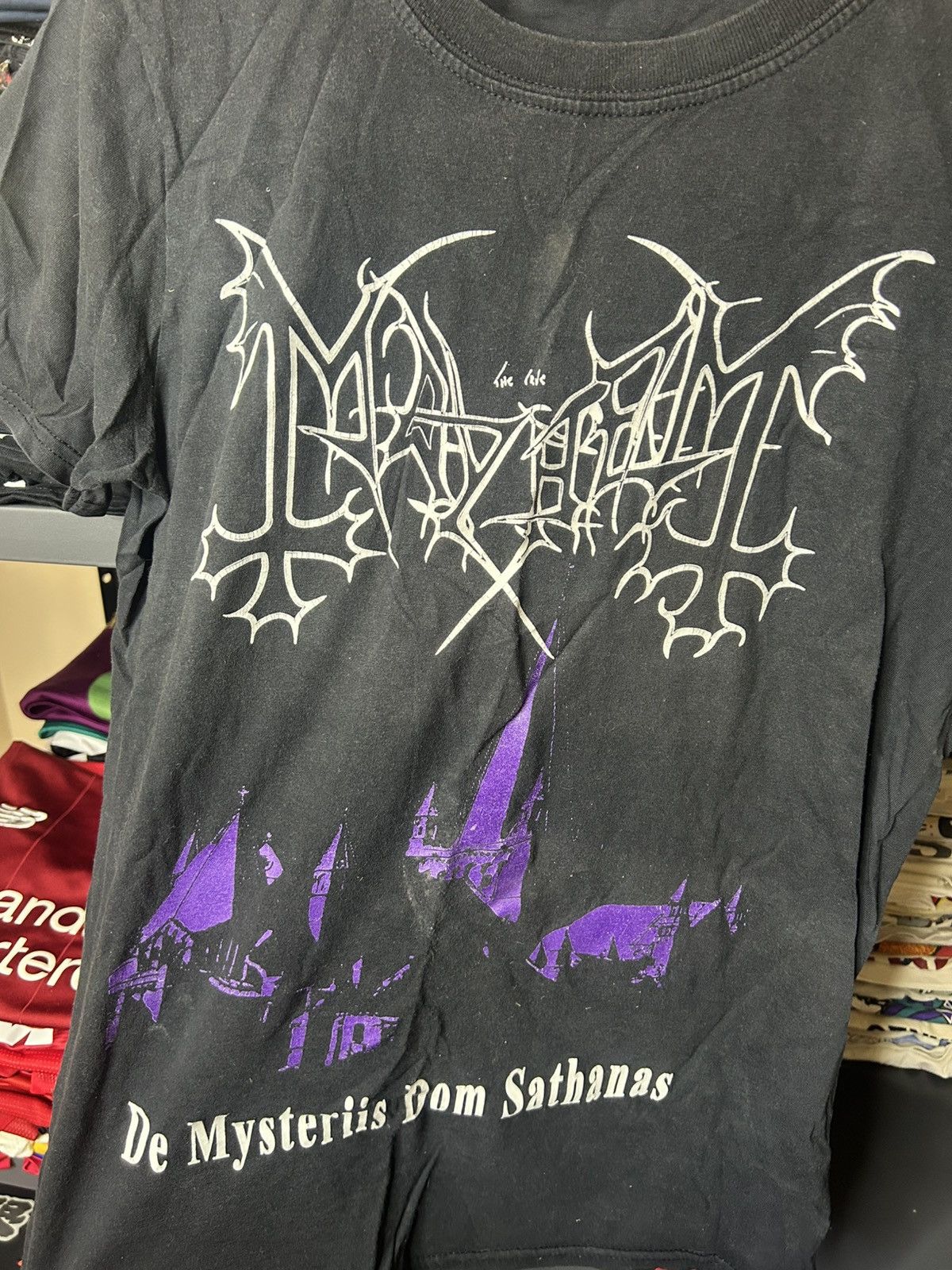 Band Tees Vintage Mayhem De Mysteriis Dom Sathanas Band Gildan Size S Size US S / EU 44-46 / 1 - 2 Thumbnail