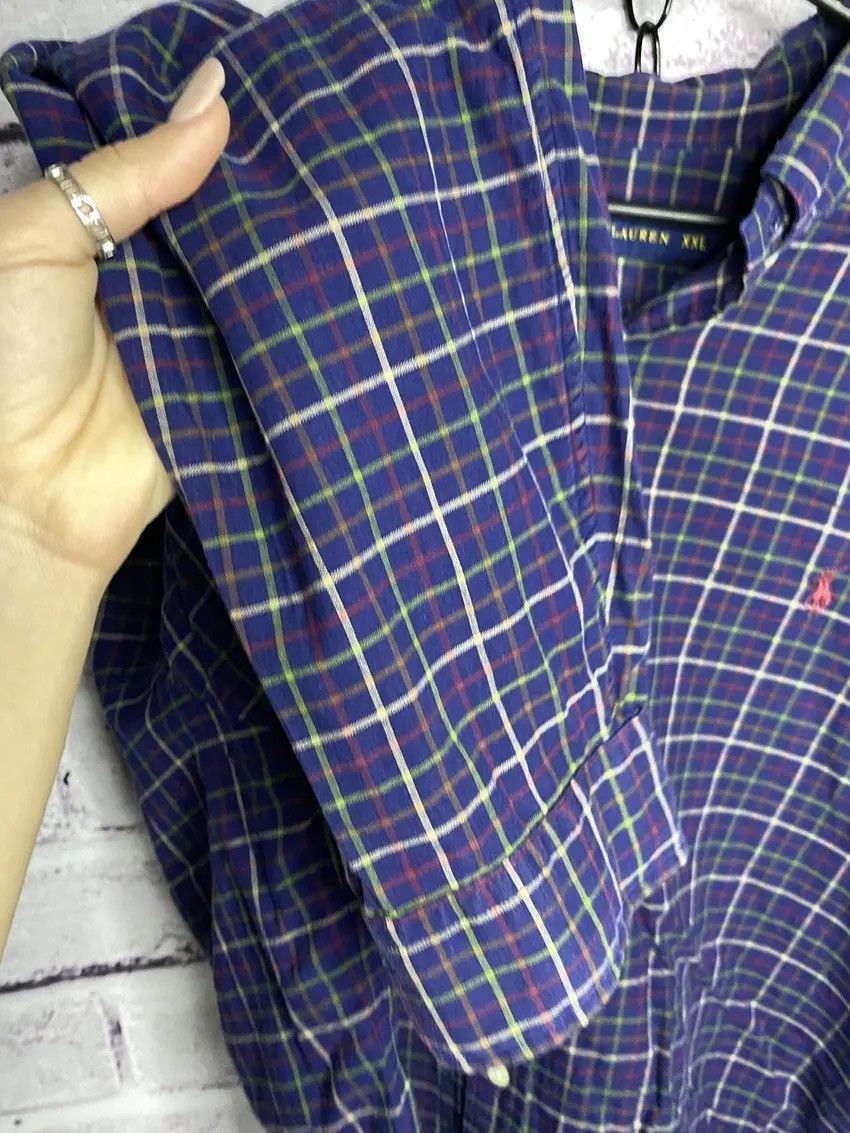 Vintage Men's Vintage Shirt Polo Ralph Lauren Checkered Flannel Size US XXL / EU 58 / 5 - 4 Thumbnail