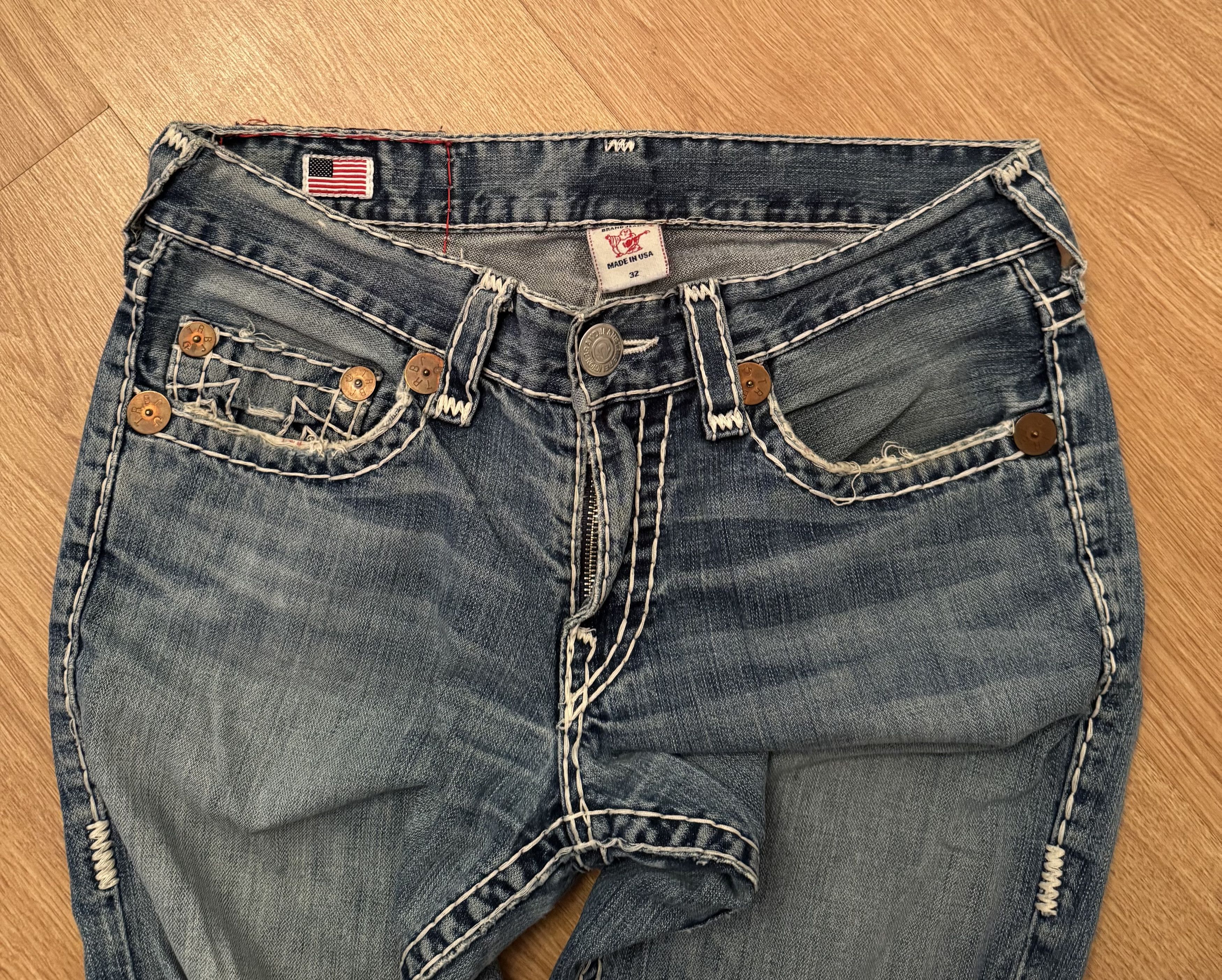 True Religion Vintage Y2K True Religion Dstressed Denim Jeans Size US 32 / EU 48 - 10 Thumbnail