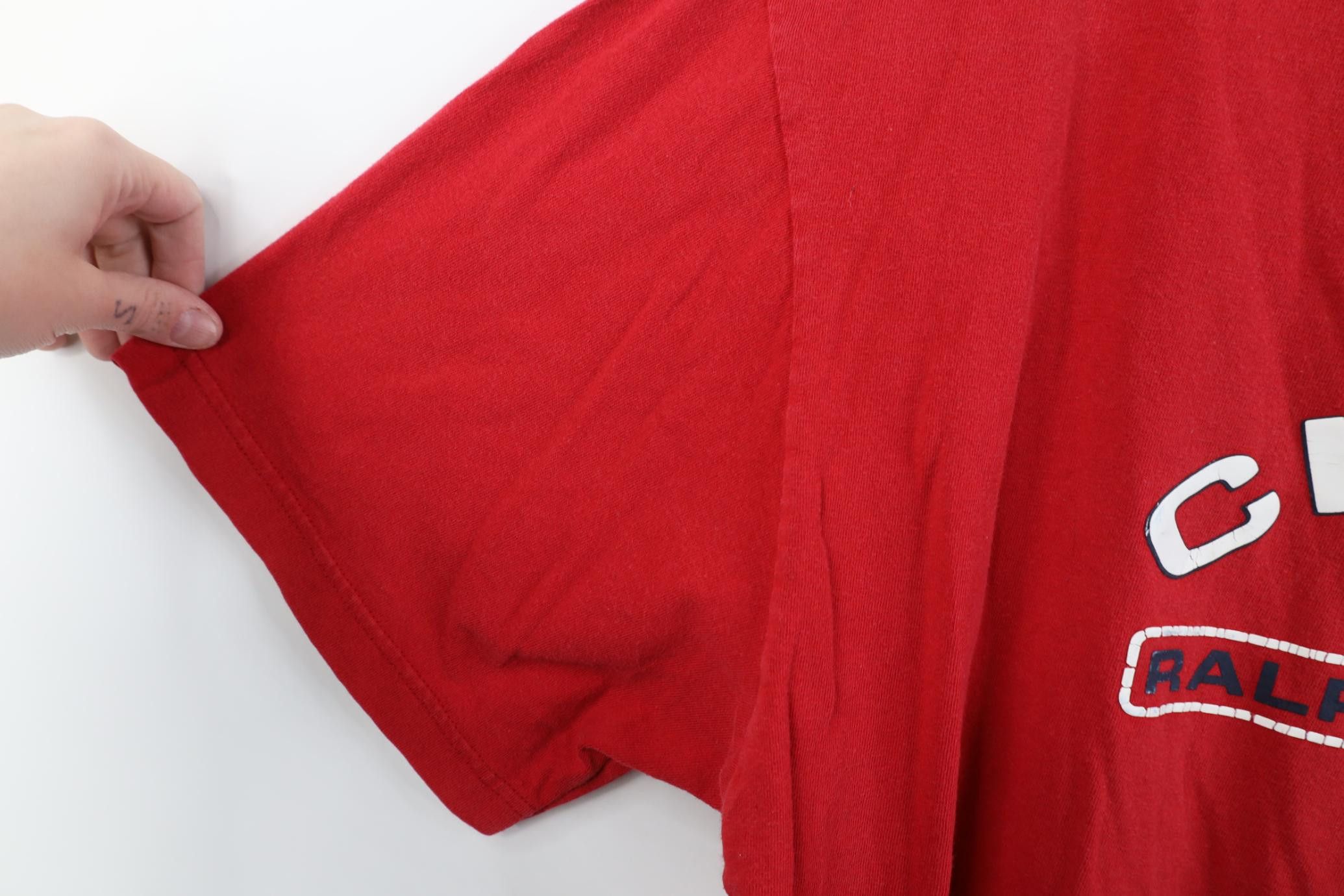 Polo Ralph Lauren Vintage 90s Chaps Ralph Lauren Spell USA Flag T-Shirt Red Size US XL / EU 56 / 4 - 10 Thumbnail