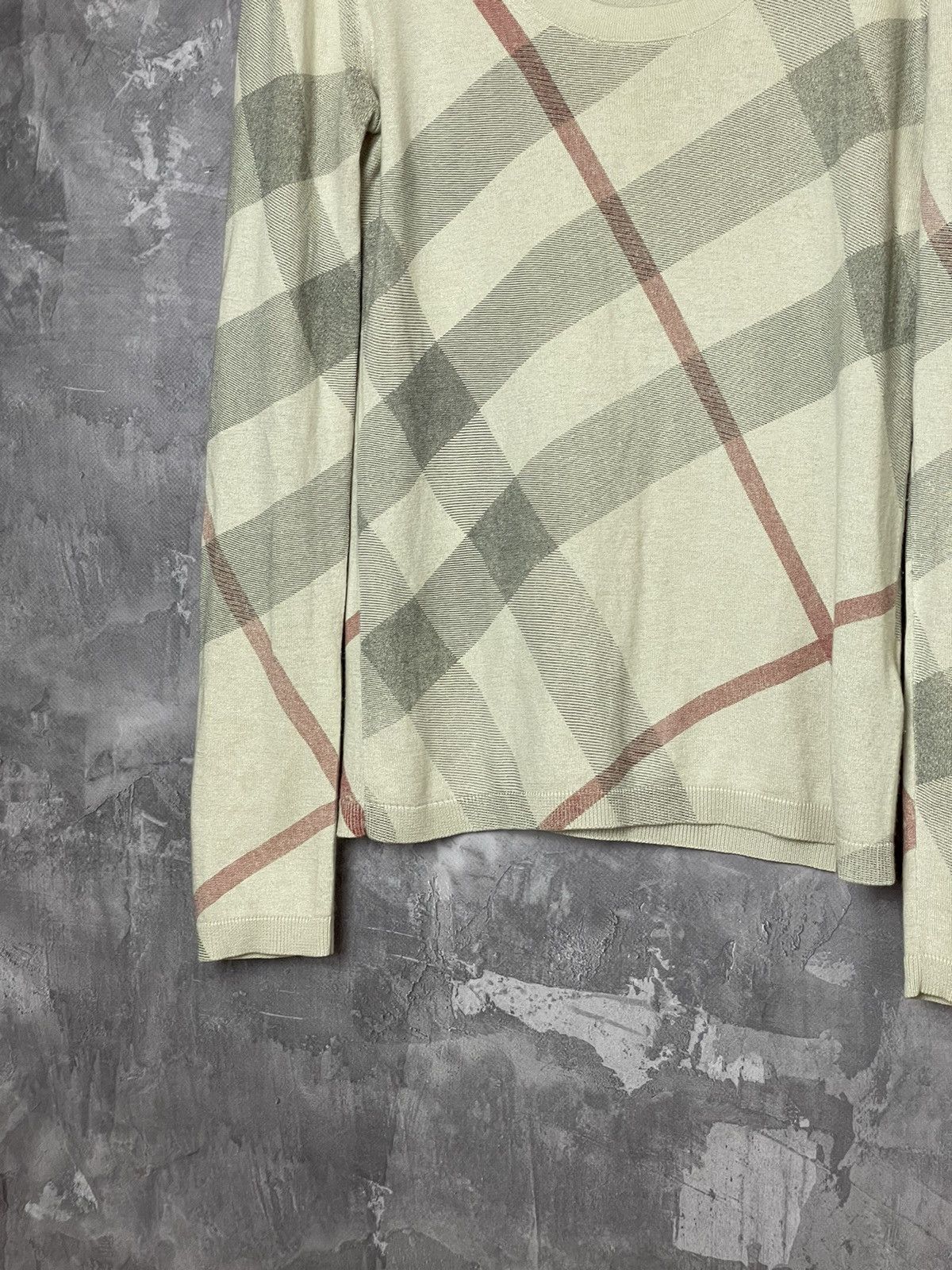 Burberry × Vintage Burberry Brit Nova Check Cashmere Wool Women's Sweater Size S / US 4 / IT 40 - 5 Thumbnail