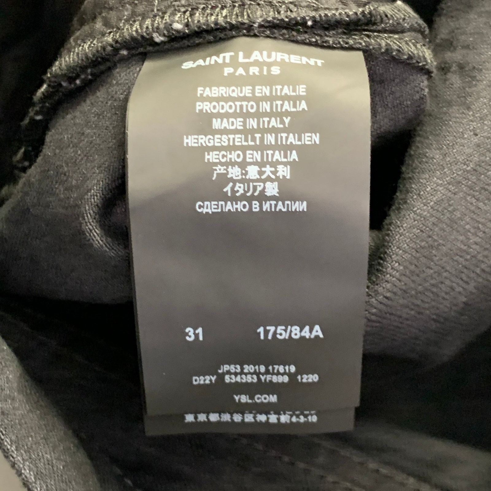Saint Laurent Paris SAINT LAURENT Size 31 Denim Straight Slim Five Pockets Jeans Size US 31 - 6 Thumbnail