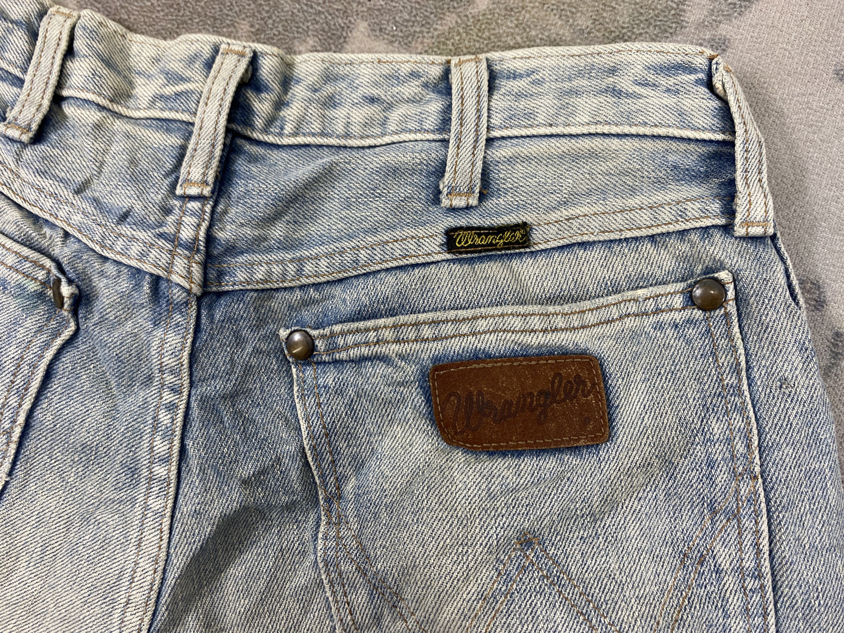 Japanese Brand Vintage Wrangler Flare Jeans 27x33.5 Denim- JN3804 Size US 27 - 12 Thumbnail