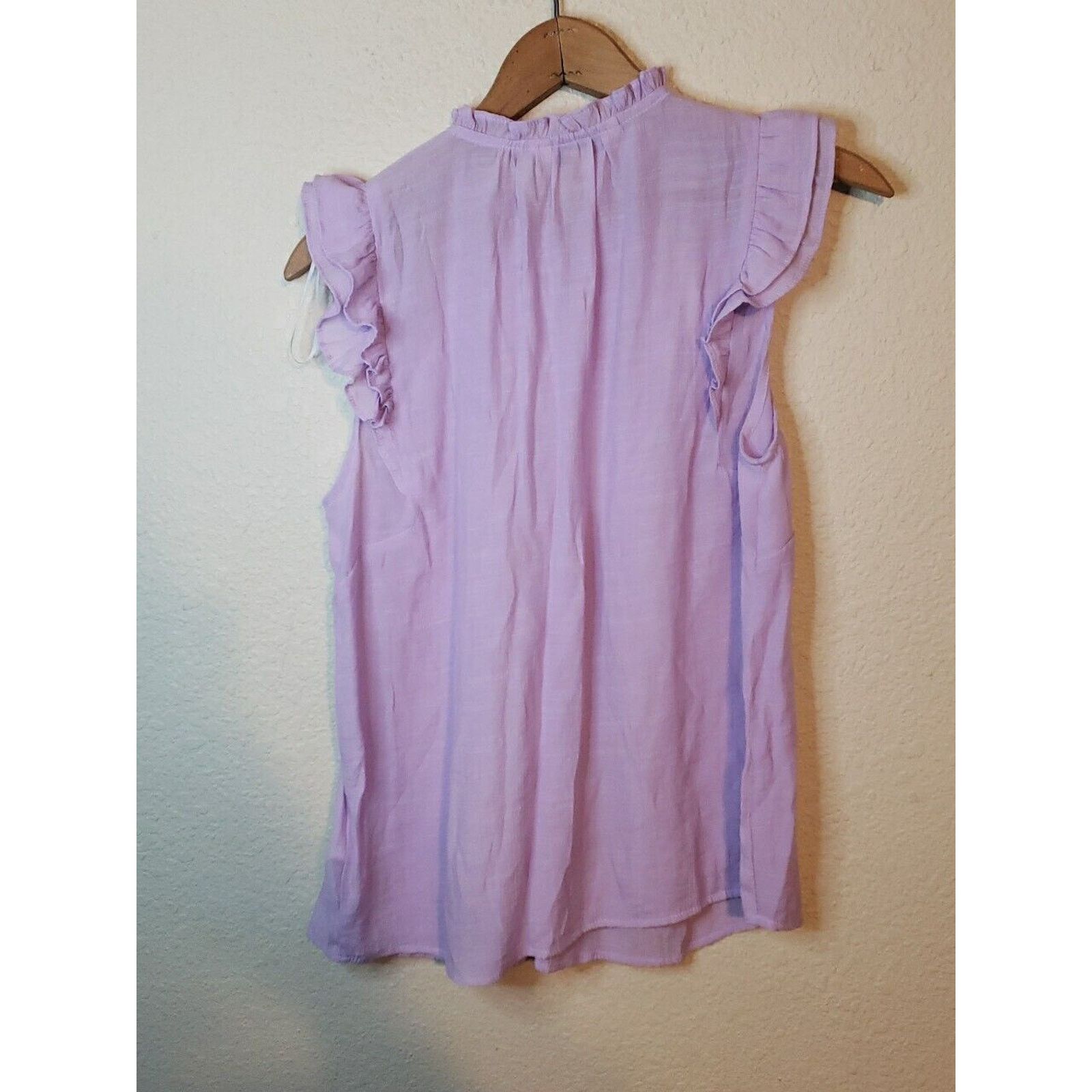 Nanette Lepore Nanette Light Purple High Neck Ruffle Sleeve Top medium Size M / US 6-8 / IT 42-44 - 10 Thumbnail