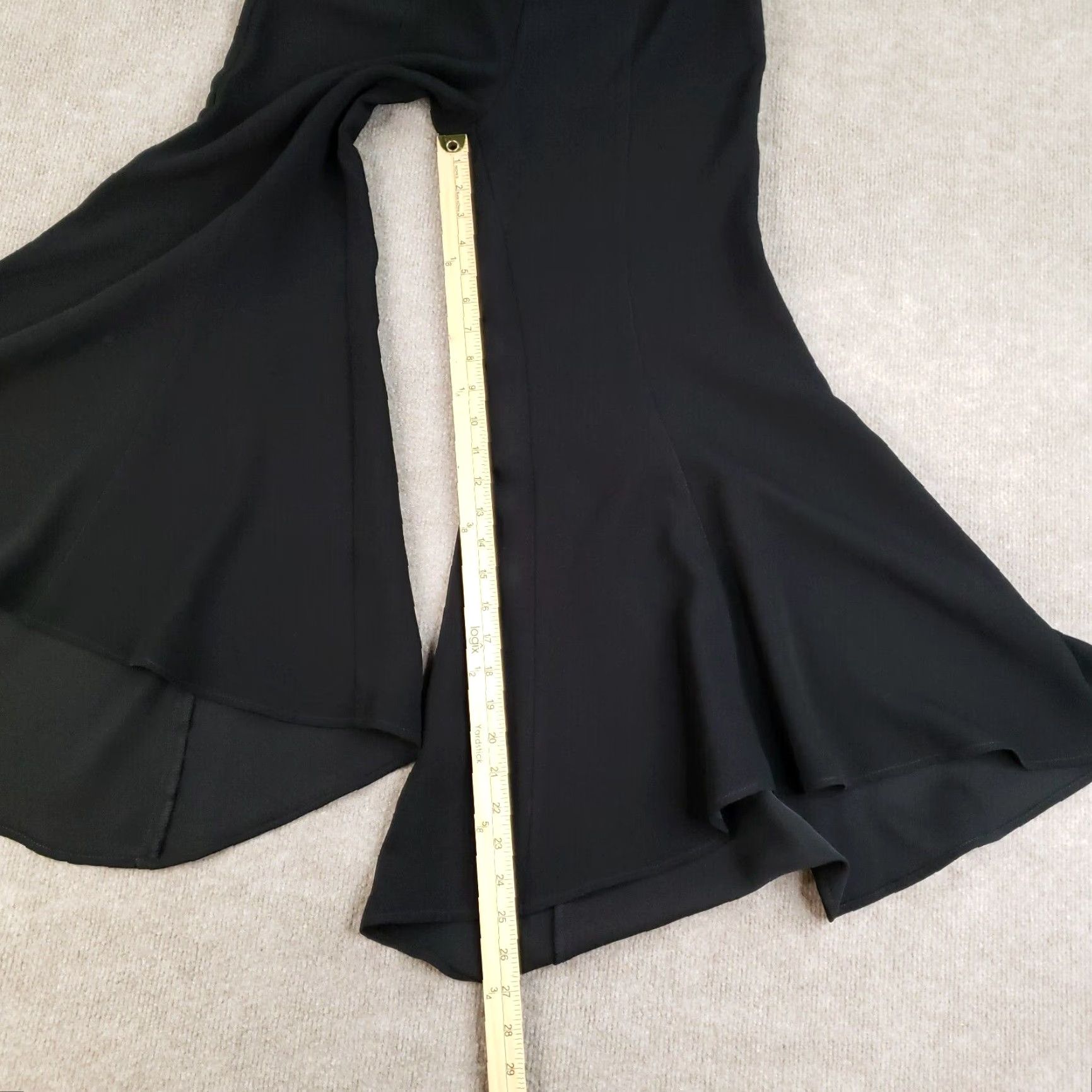 Anthropologie VINTAGE Anthropologie Zinnia High Rise Tulip Hem Pants Womens 4 Black Boho Dress Pants Flared Regular Mens? Size 27" / US 4 / IT 40 - 2 Thumbnail