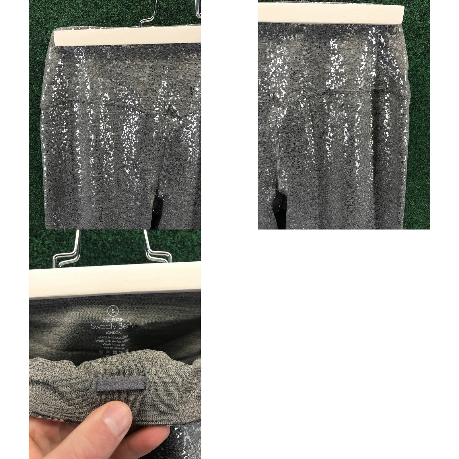 Sweaty Betty Sweaty Betty Small 7/8 Contour Metallic Foil Leggings Speckled Yoga Pants London Womens Tight Fit Silver Disco Yoga Pants Mens? Size 28" / US 6 / IT 42 - 8 Thumbnail