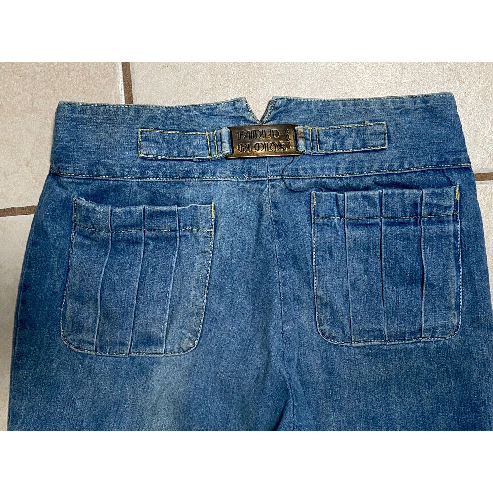 Faded Glory VTG 70s Faded Glory Appendagez Denim Jeans Bell Bottoms Size 29" - 9 Thumbnail