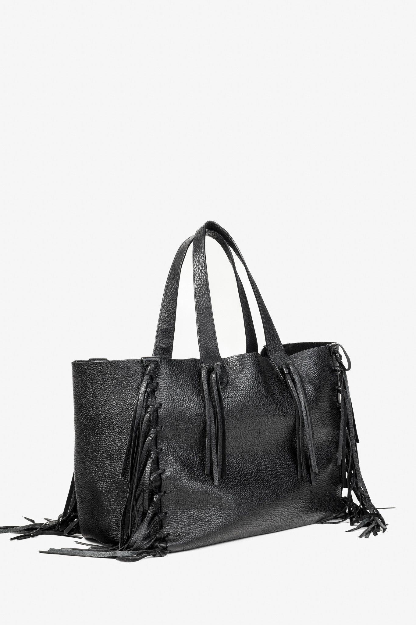 Valentino Valentino Garavani C-Rockee Fringe Tote Bag Black Size ONE SIZE - 2 Thumbnail