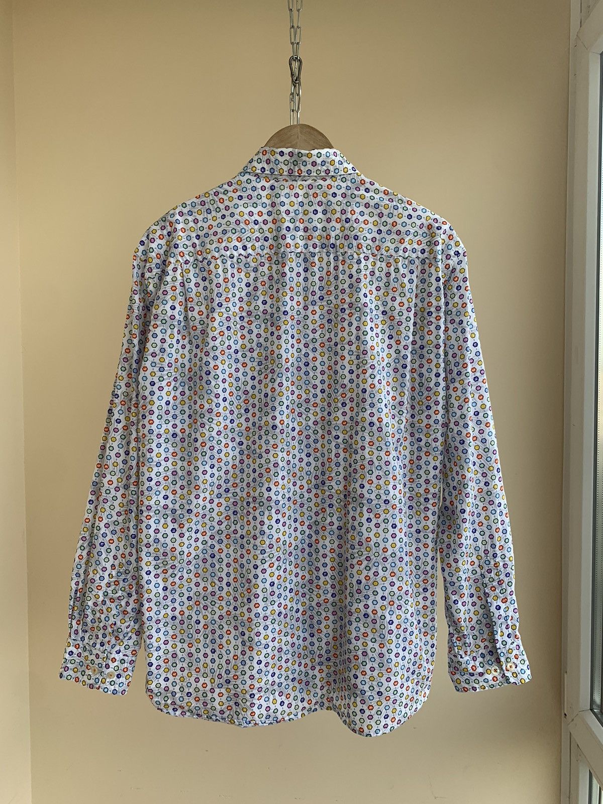 Japanese Brand Vagiie Emoji Print Long Sleeve Shirt by Leggiuno Size 50 Size US M / EU 48-50 / 2 - 2 Thumbnail