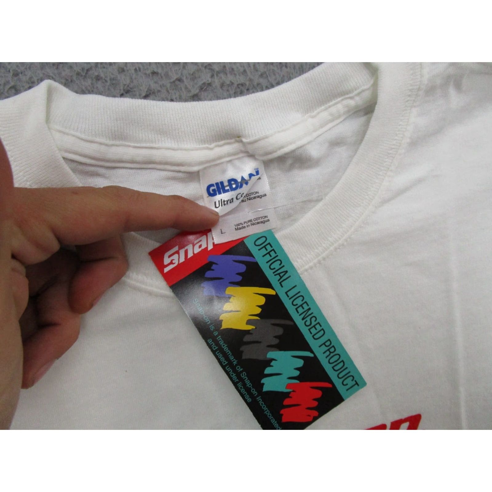 Gildan VINTAGE Snap On Aint Street Legal 57 Chevy Double Sided Shirt Mens Size L VTG NEW Size US L / EU 52-54 / 3 - 2 Thumbnail