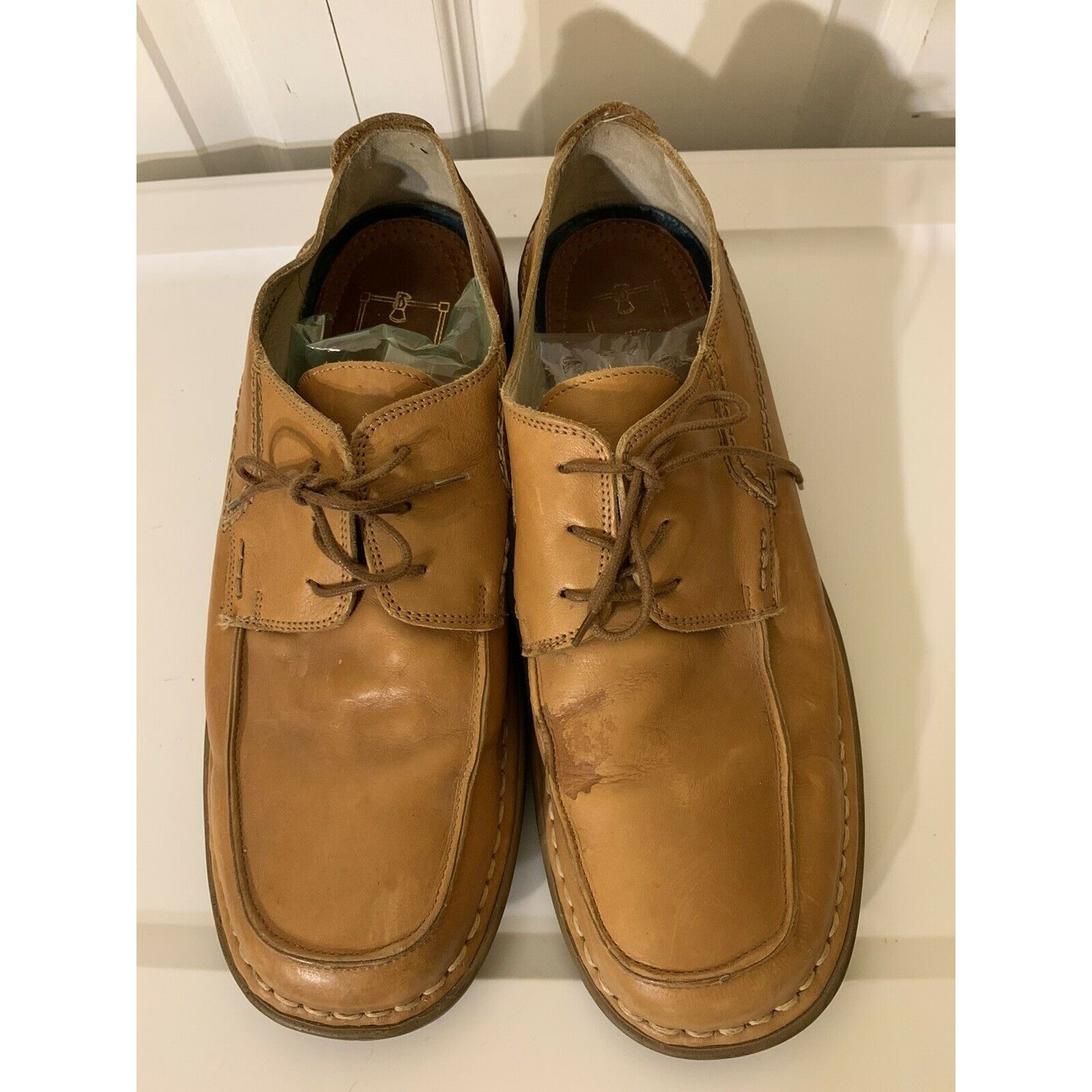 Vintage ANTICA CUOIERIA SHOEMAKER'S Men’s Sz 11D Leather Shoes Tan M Size US 11 / EU 44 - 2 Thumbnail