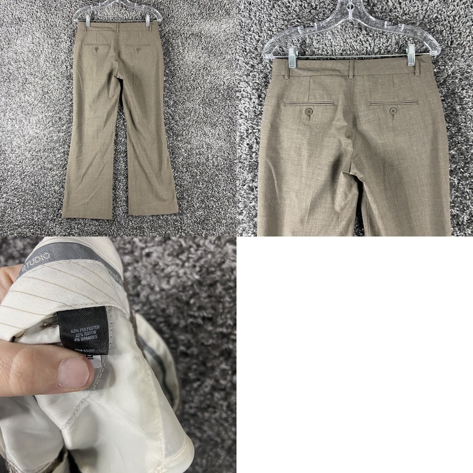 Express EXPRESS Editor Dress Pants Brown Women’s 2 Regular Size 26" / US 2 / IT 38 - 8 Thumbnail
