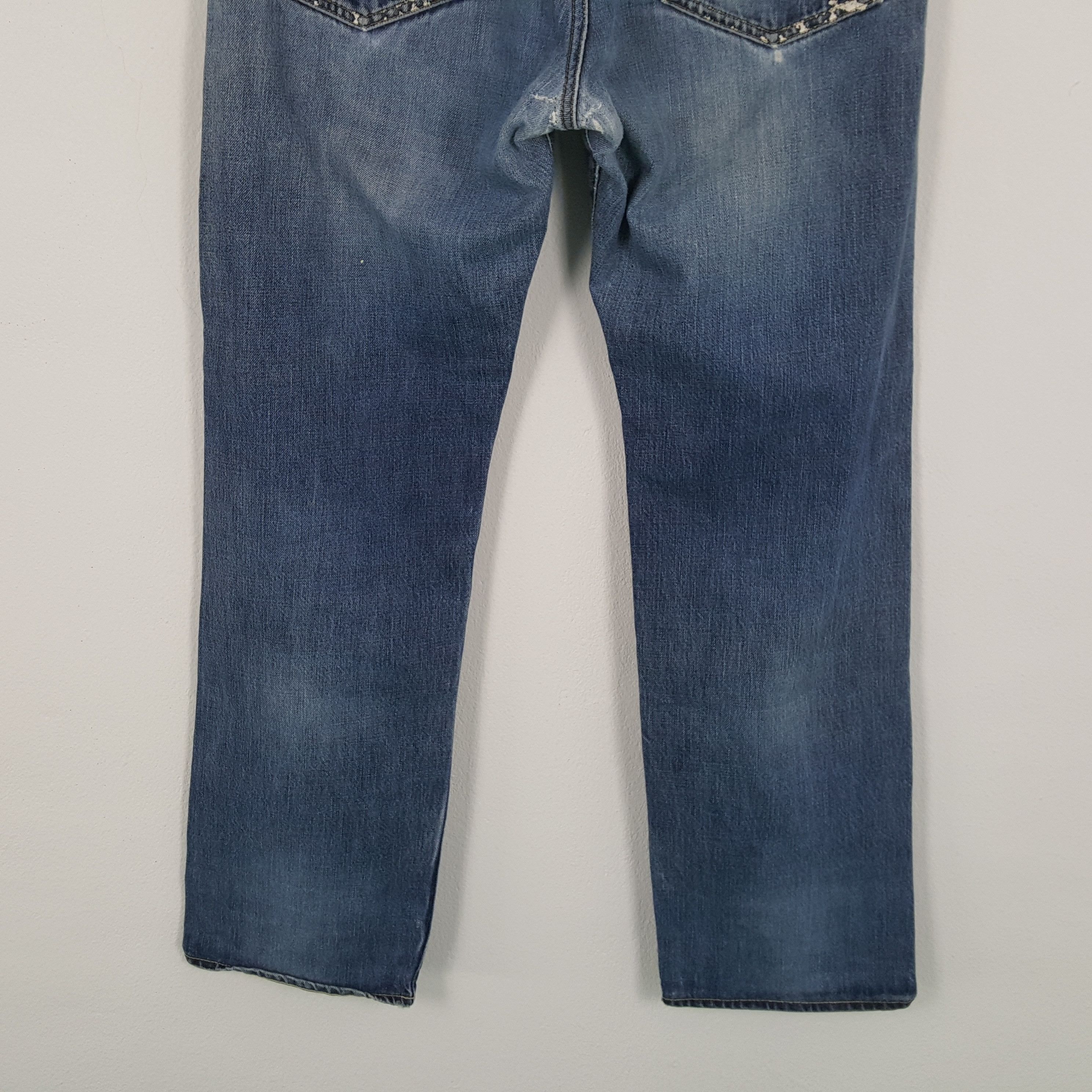 Stussy × Vintage STUSSY Streetwear Skateboard Style Distressed Jeans Size US 35 - 3 Thumbnail